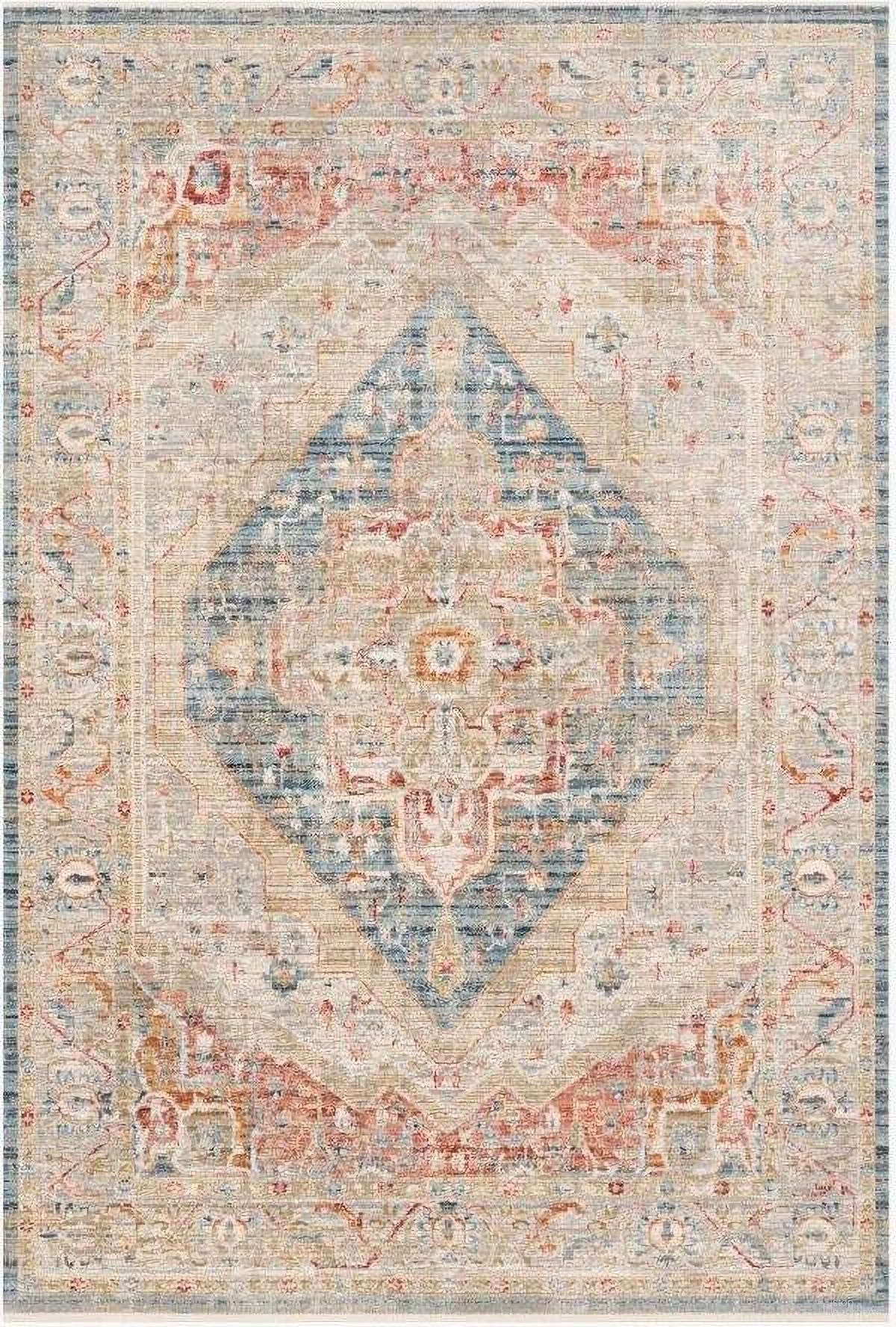 The appearance of Claire Blue/Multi 1'6" x 1'6" Rug designed by Loloi Rugs in the traditional interior design. This blue and multi piece of furniture was selected by 1StopBedrooms from Claire Collection to add a touch of cosiness and style into your home. Sku: CLAECLE-04BBML160S. Material: Polyester.