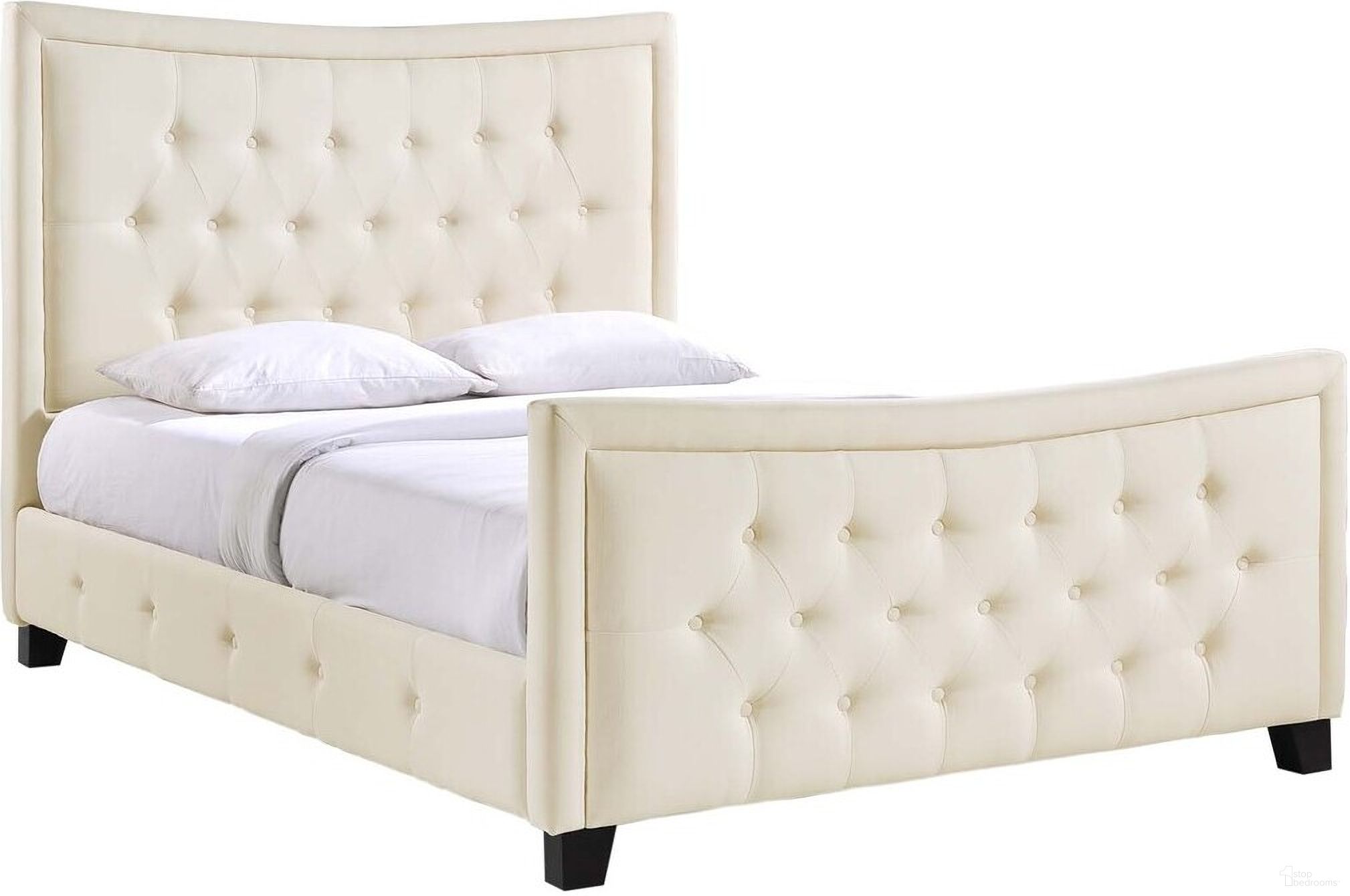 Claire Queen Bed In Ivory