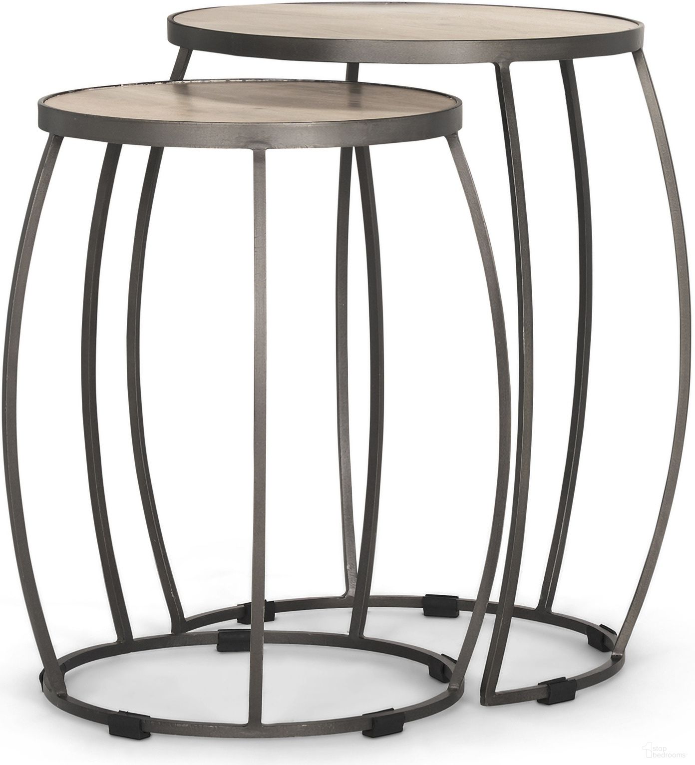 The appearance of Clapp Accent Table Set of 2 In Silver and White designed by Mercana in the modern / contemporary interior design. This silver and white piece of furniture  was selected by 1StopBedrooms from Clapp Collection to add a touch of cosiness and style into your home. Sku: 70595. Material: Wood.