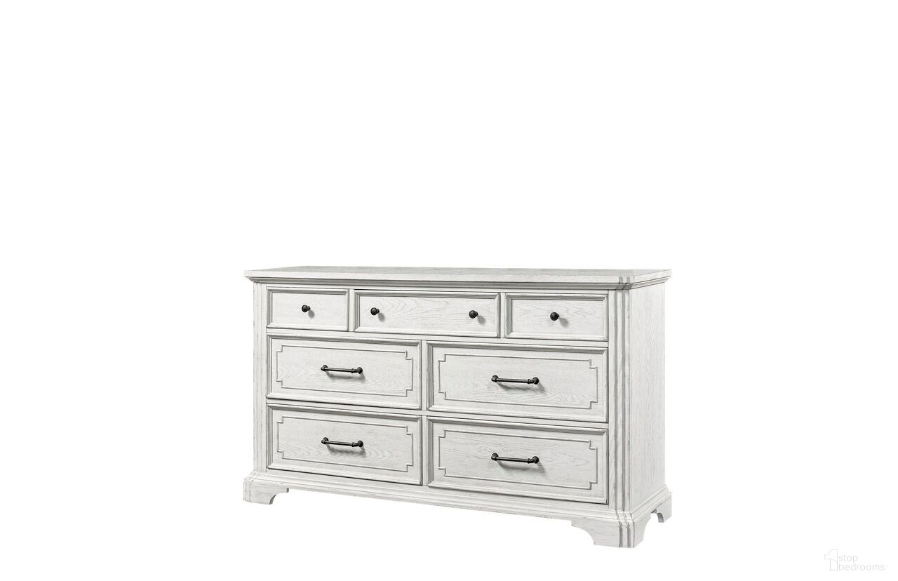 The appearance of Clara Dresser In White Mist designed by Alpine in the traditional interior design. This white mist piece of furniture was selected by 1StopBedrooms from Clara Collection to add a touch of cosiness and style into your home. Sku: F7653-05. Material: Poplar Solid.
