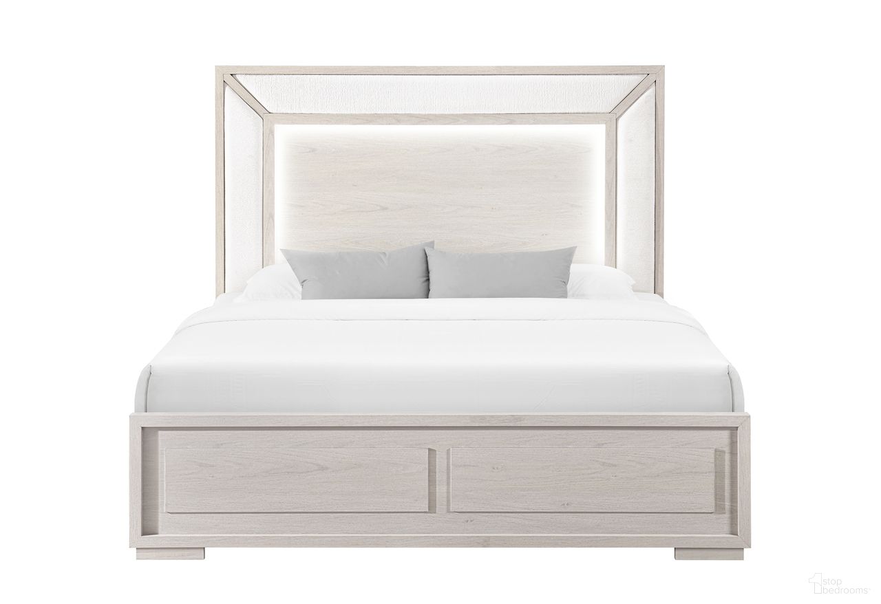 The appearance of Clara Queen Bed with LED In Beige designed by Global Furniture USA in the modern / contemporary interior design. This beige piece of furniture  was selected by 1StopBedrooms from Clara Collection to add a touch of cosiness and style into your home. Sku: CLARA-BEIGE-QB-HB W/LED;CLARA-BEIGE-QB/KB-SR;CLARA-BEIGE-QB-FB/SLATS. Bed Type: Panel Bed. Material: Fabric. Bed Size: Queen.