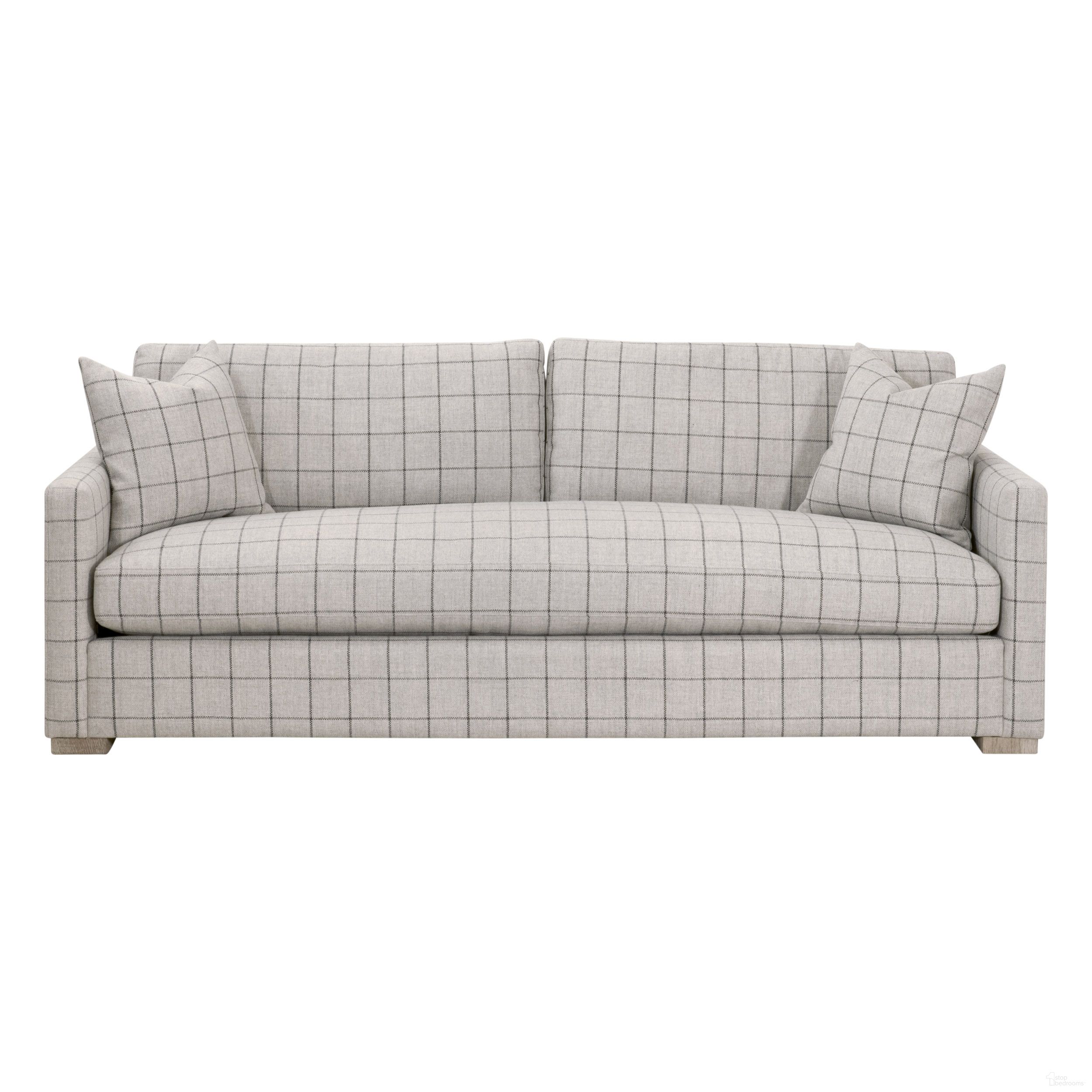 The appearance of Clara 86 Inch Slim Arm Sofa In Cement and Natural Gray designed by Essentials For Living in the transitional interior design. This cement/natural gray piece of furniture was selected by 1StopBedrooms from Stitch & Hand Collection to add a touch of cosiness and style into your home. Sku: 6620-3.WCMT/NG. Material: Solid Oak.
