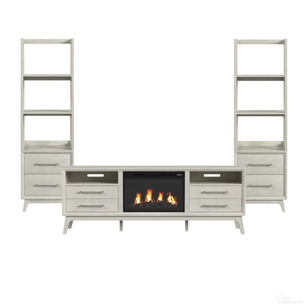 The appearance of Clare 4 Piece Entertainment Unit with 71 Inch TV Console In Almond designed by Picket House in the transitional interior design. This almond piece of furniture  was selected by 1StopBedrooms from Clare Collection to add a touch of cosiness and style into your home. Sku: LA-13000-6-SP;LA-13000-6-SP;LA-13000-6-TV1;LA-18020-8-23FP. Material: Paper.