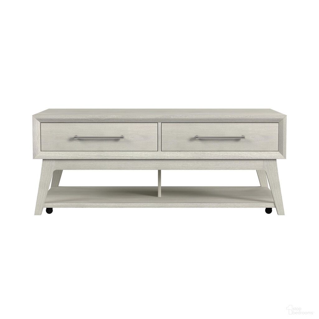 The appearance of Clare Coffee Table with Casters In Almond designed by Picket House in the transitional interior design. This almond piece of furniture  was selected by 1StopBedrooms from Clare Collection to add a touch of cosiness and style into your home. Sku: T-13000-6-CT. Material: Paper.