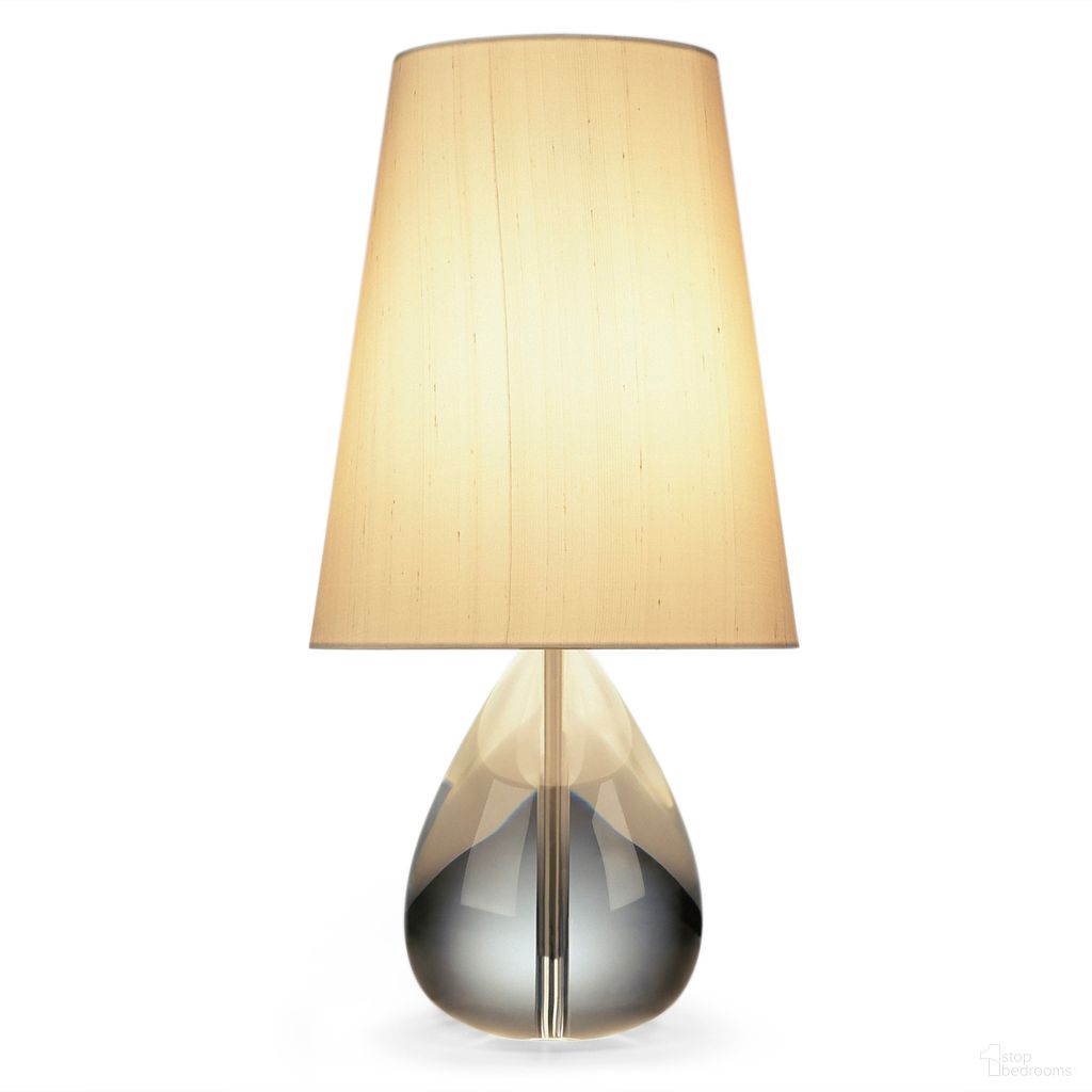 Claridge Teardrop Table Lamp In Crystal and Oyster
