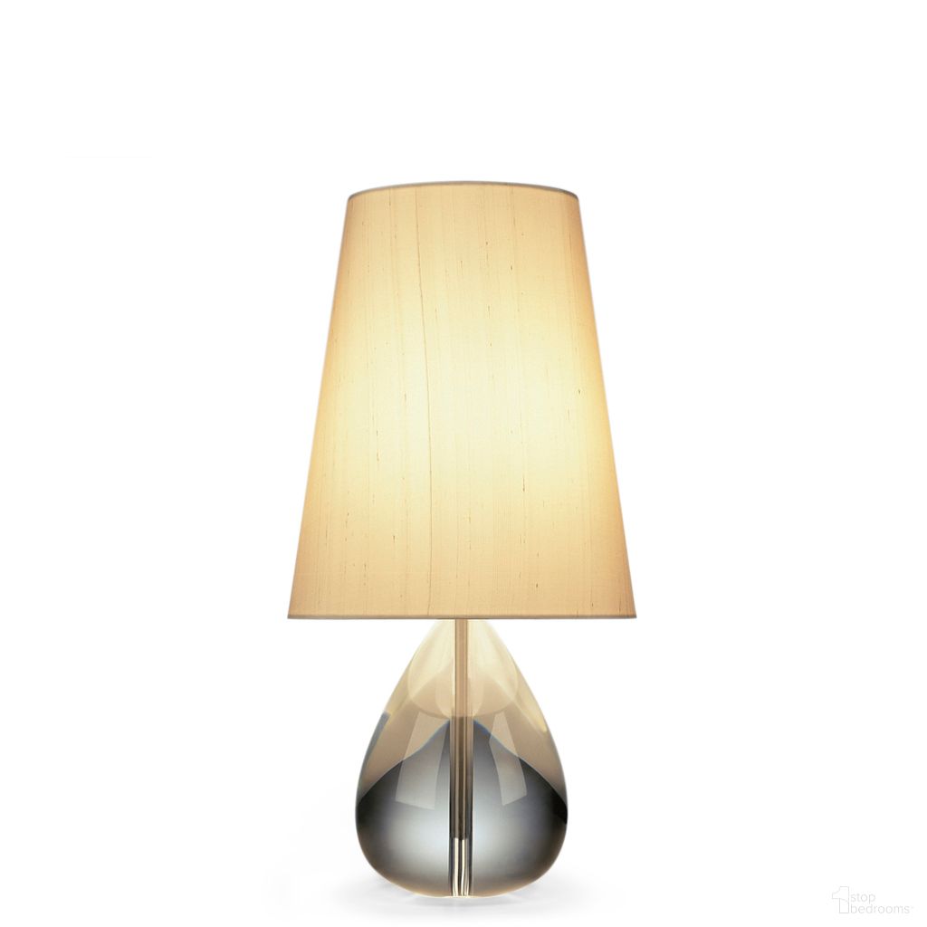 Claridge Tiny Teardrop Table Lamp In Crystal and Oyster