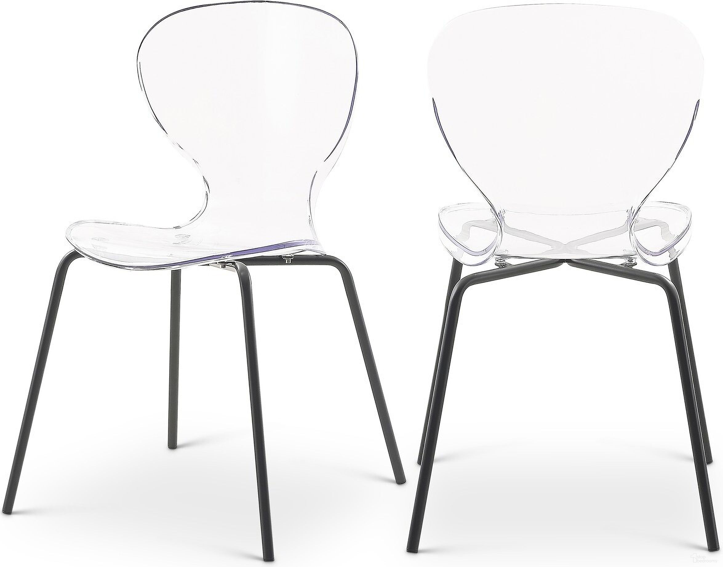 The appearance of Clarion Dining Chair Set of 2 In Matte Black designed by Meridian in the modern / contemporary interior design. This matte black piece of furniture was selected by 1StopBedrooms from Clarion Collection to add a touch of cosiness and style into your home. Sku: 769-C. Material: Metal. Chair Type: Side Chair.