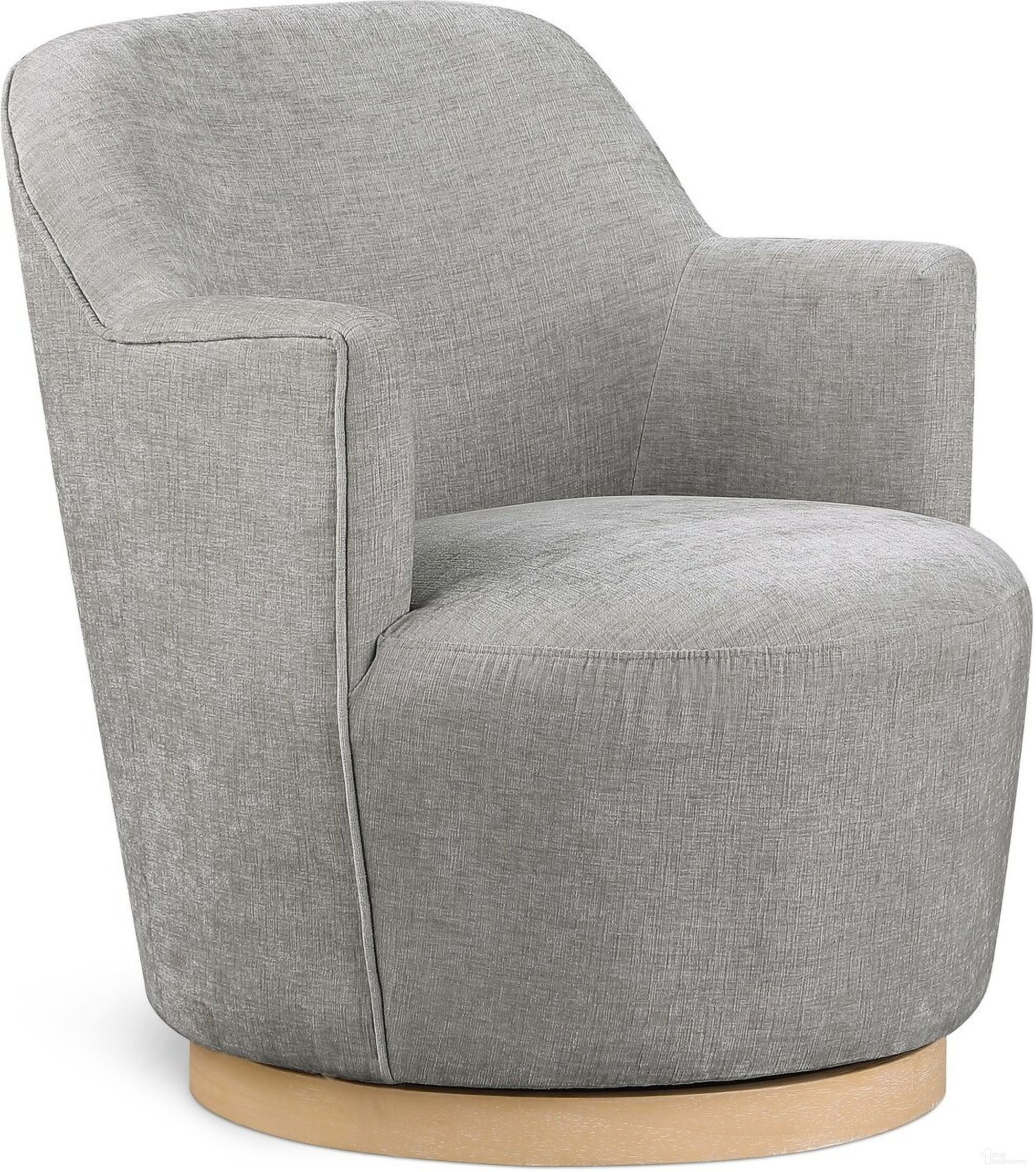 The appearance of Clarita Chenille Fabric Swivel Accent Chair In Light Grey designed by Meridian in the modern / contemporary interior design. This light grey piece of furniture was selected by 1StopBedrooms from Clarita Collection to add a touch of cosiness and style into your home. Sku: 449Grey. Material: Wood.
