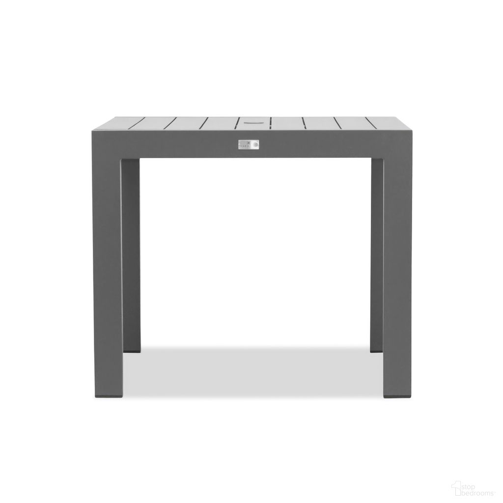 The appearance of Classic Aluminum 35 Inch Square Dining Table In Slate designed by Harmonia Living in the modern / contemporary interior design. This slate piece of furniture  was selected by 1StopBedrooms from Classic Aluminum Collection to add a touch of cosiness and style into your home. Sku: CSAL-SL-4SQDT. Table Base Style: Legs. Table Top Shape: Square. Material: Aluminum. Size: 36".