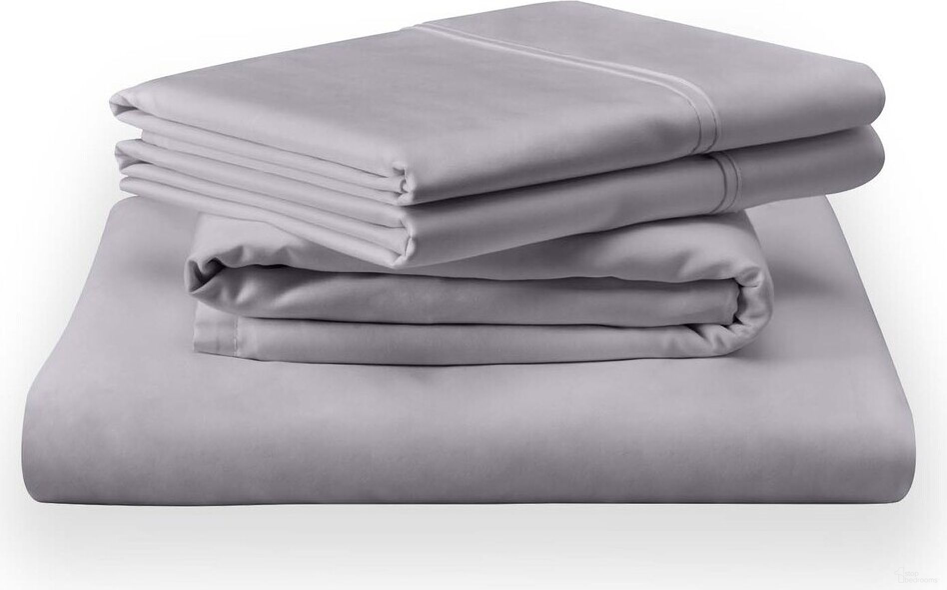 Classic Cotton Split California King Sheet Set In Cool Gray