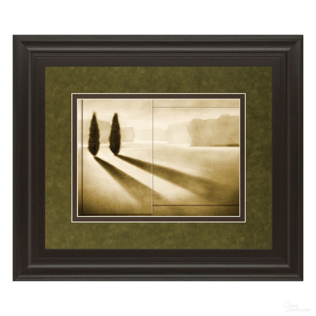 Classy Art Cyprus Eclipse Wall Art - Double Mat In Tan and Brown