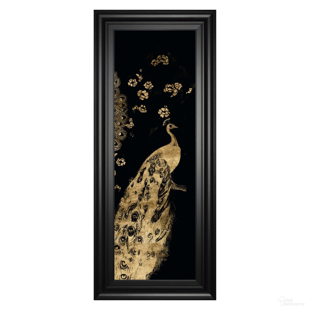 Classy Art GiIded Peacock Wall Art In Black and Gold