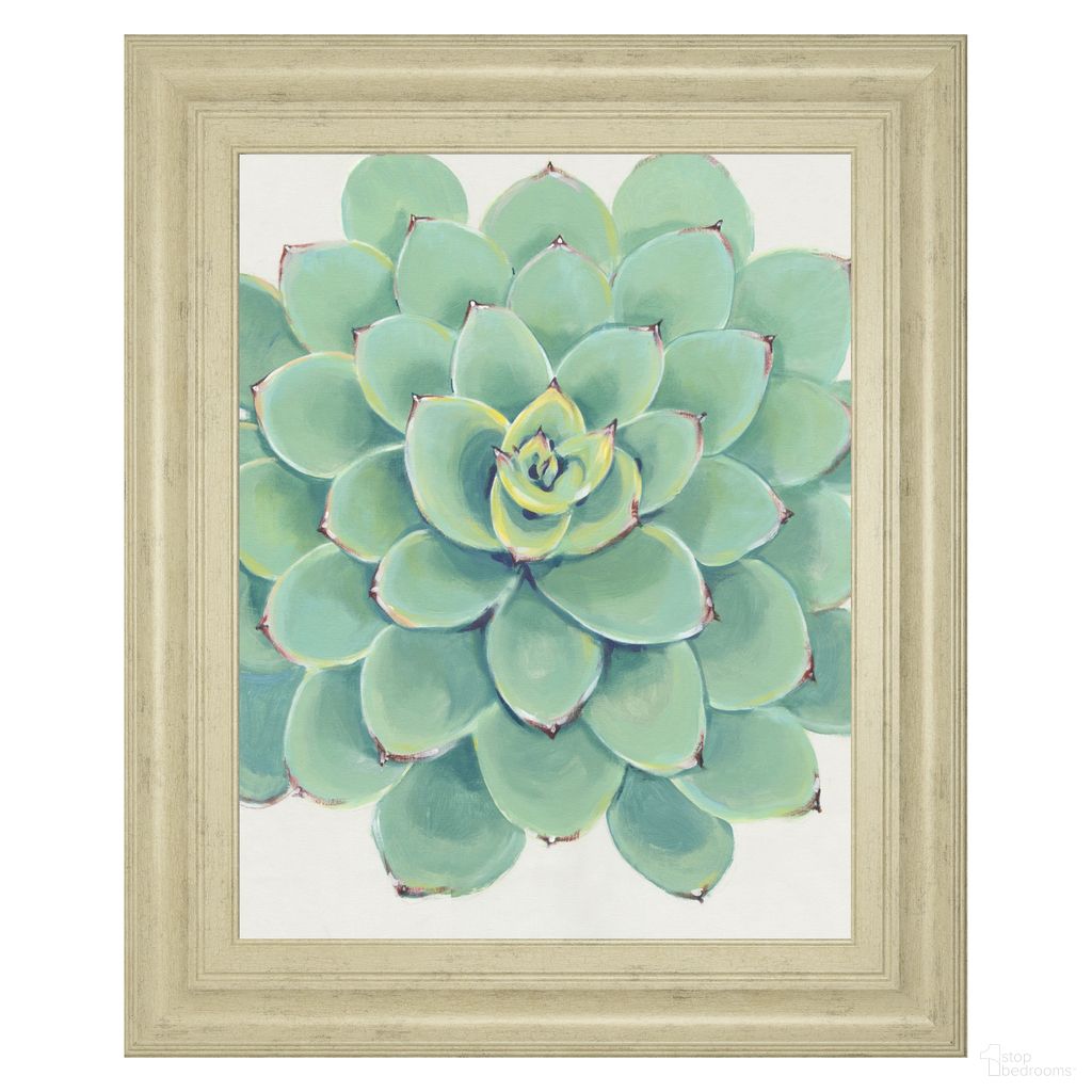Classy Art Pastel Succulent III Wall Art In Green and Beige