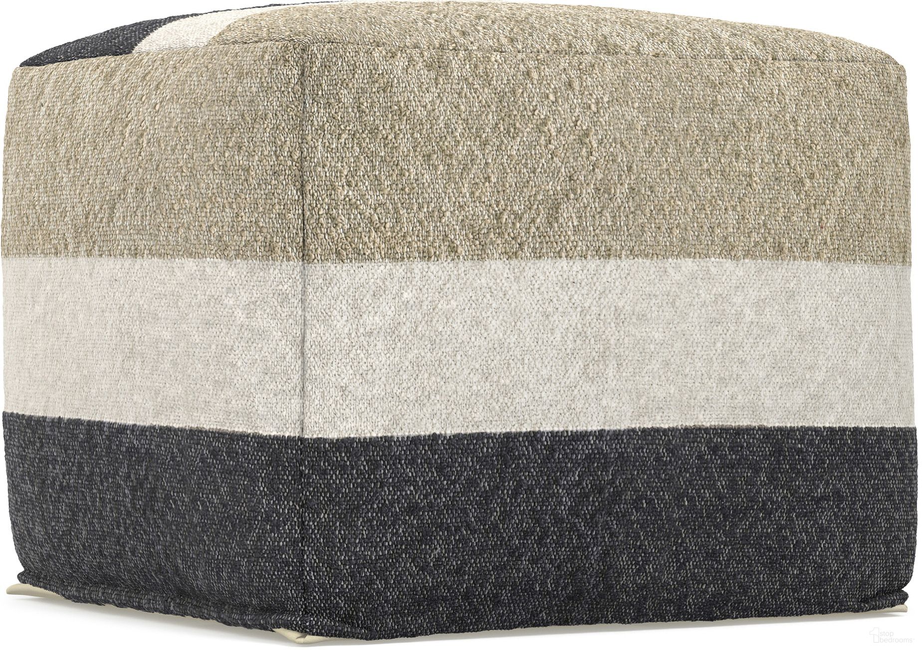 Claudette Square Pouf In Multicolor