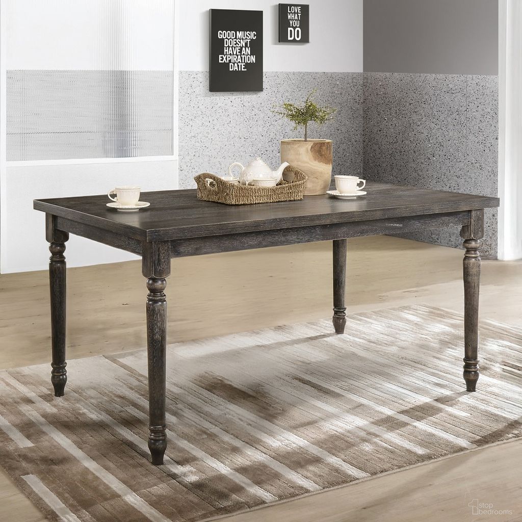 The appearance of Claudia II Dining Table designed by ACME in the transitional interior design. This weathered gray piece of furniture was selected by 1StopBedrooms from Claudia Ii Collection to add a touch of cosiness and style into your home. Sku: 71880. Table Base Style: Legs. Material: Wood. Size: 36".