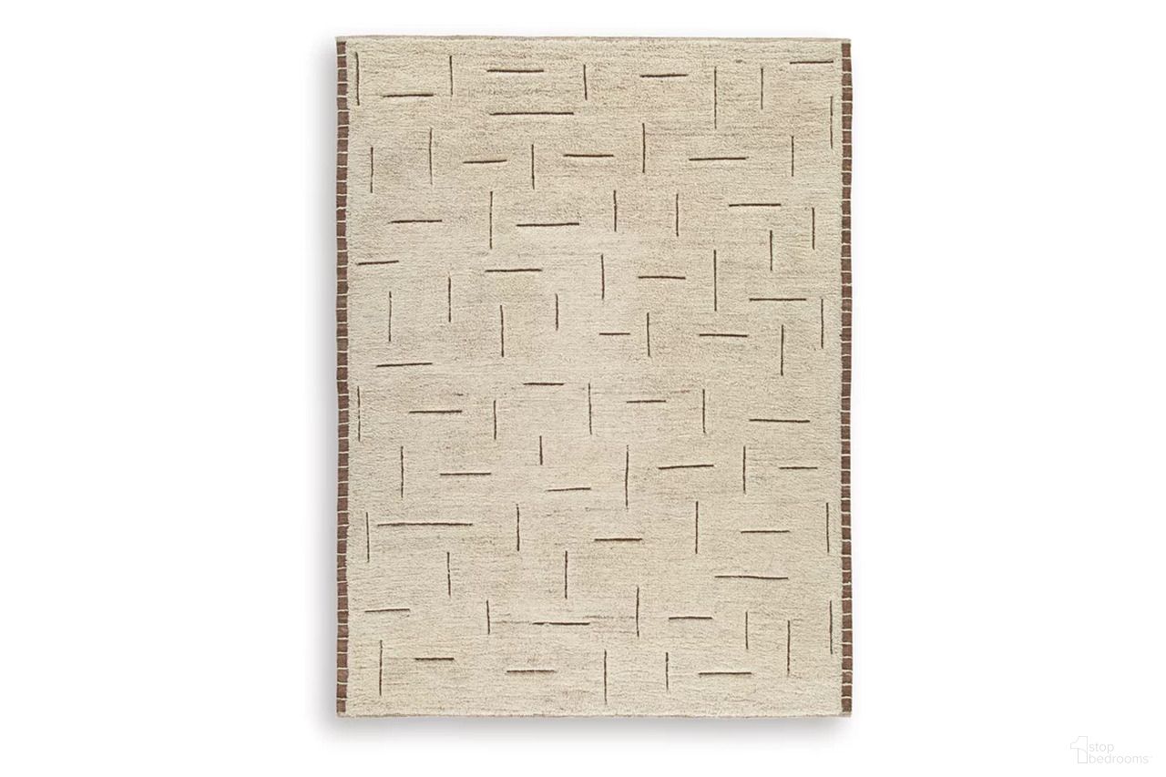 Clayman Large Rug In Beige and Brown