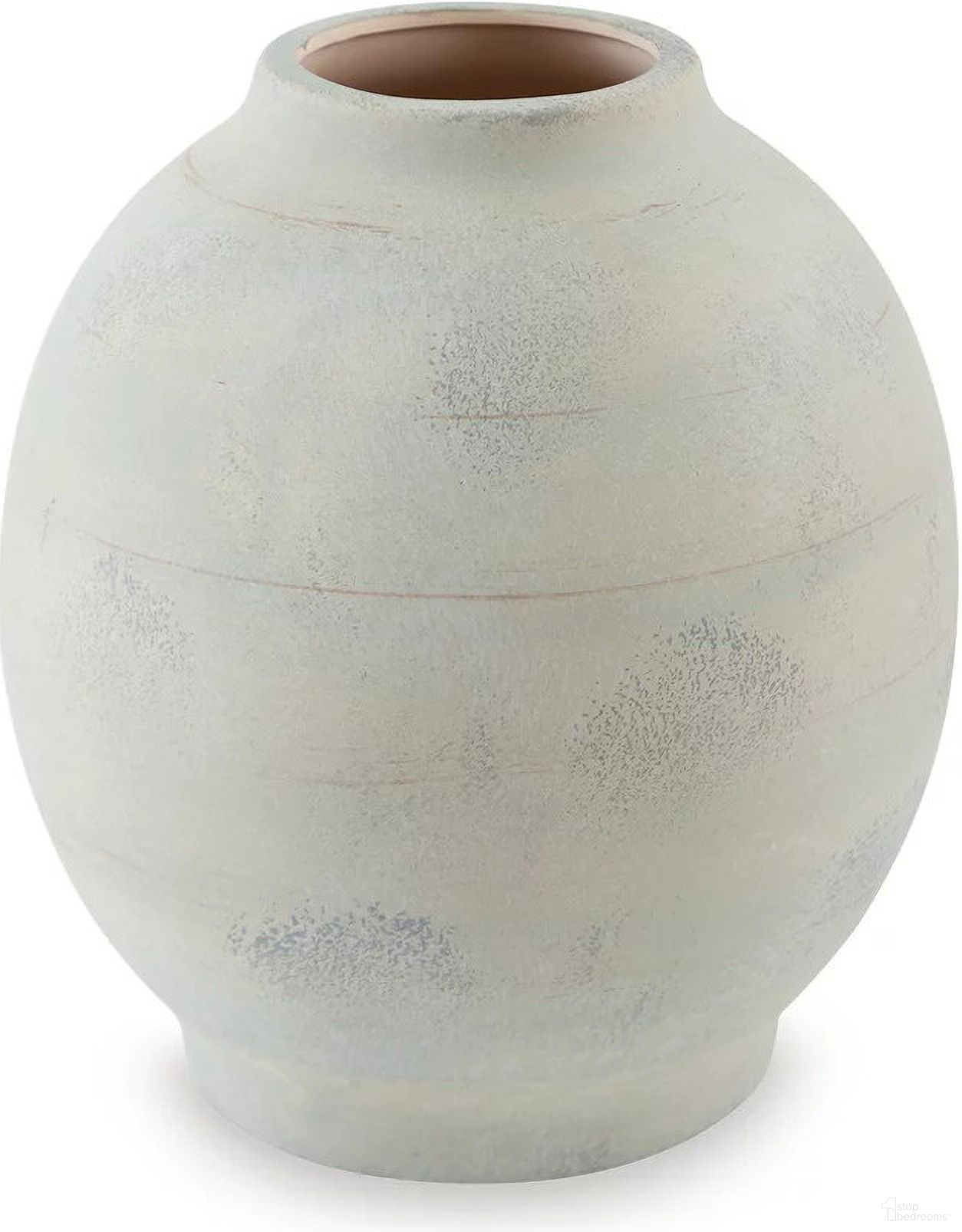 The appearance of Clayson Vase In Sage Green designed by Signature Design by Ashley in the transitional interior design. This sage green piece of furniture was selected by 1StopBedrooms from Clayson Collection to add a touch of cosiness and style into your home. Sku: A2000654. Material: Ceramic.