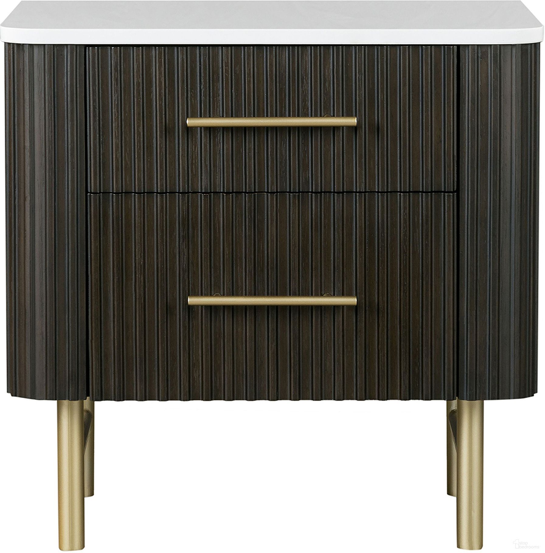 The appearance of Clayten Nightstand with Marble Top In Espresso designed by ACME in the modern / contemporary interior design. This espresso piece of furniture was selected by 1StopBedrooms from Clayten Collection to add a touch of cosiness and style into your home. Sku: BD04093. Material: Wood.