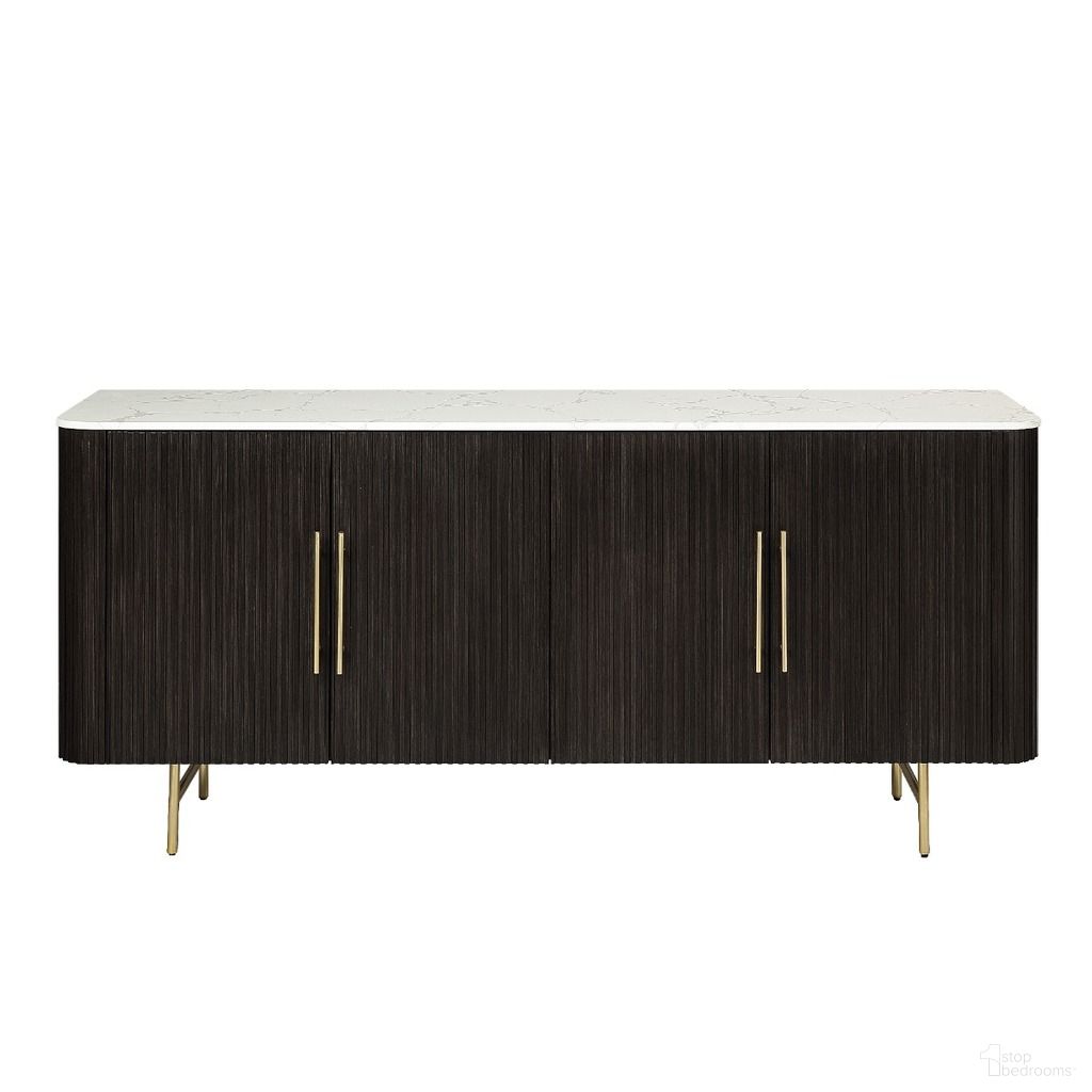 The appearance of Clayten Server In White and Espresso designed by ACME in the modern / contemporary interior design. This white/espresso piece of furniture  was selected by 1StopBedrooms from Clayten Collection to add a touch of cosiness and style into your home. Sku: DN03943. Material: Wood.