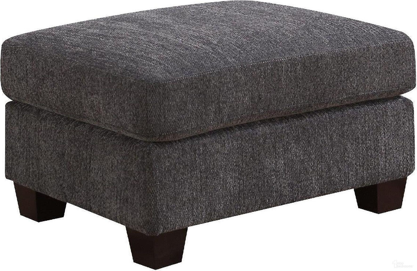 The appearance of Clayton 2 Ottoman In Charcoal Gray designed by Emerald Home Furnishings in the transitional interior design. This charcoal gray piece of furniture was selected by 1StopBedrooms from Clayton II Collection to add a touch of cosiness and style into your home. Sku: U8060-03-23B. Material: Wood.
