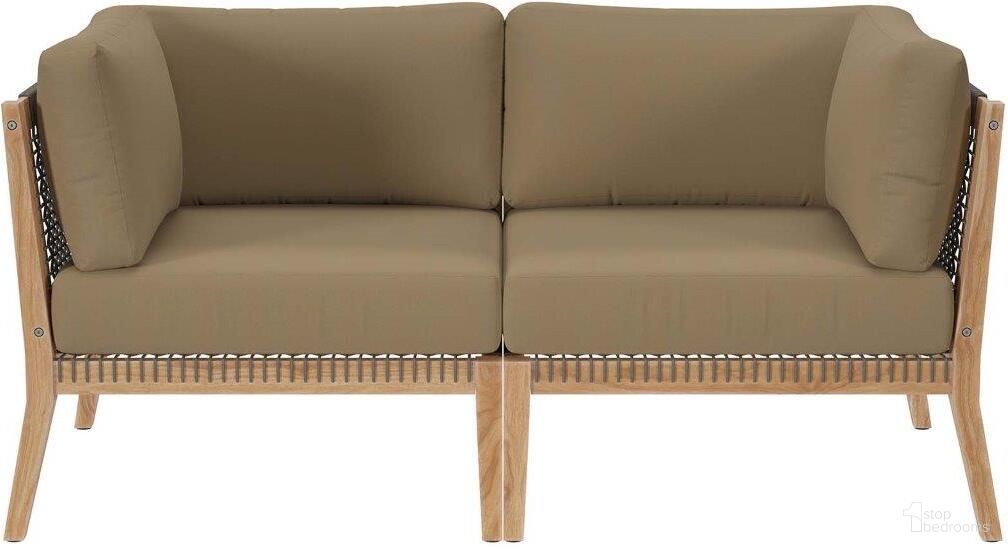 The appearance of Clearwater Outdoor Patio Teak Wood Loveseat In Gray Light Brown designed by Modway in the transitional interior design. This light brown piece of furniture was selected by 1StopBedrooms from Clearwater Collection to add a touch of cosiness and style into your home. Sku: EEI-5855-GRY-LBR;EEI-5855-GRY-LBR. Material: Wood.