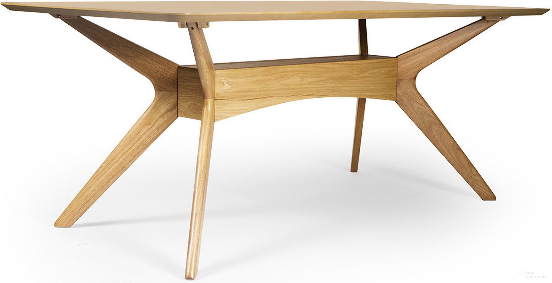 The appearance of Clemen 71 Inch Rectangular Dining Table In Natural Oak designed by Aeon in the modern / contemporary interior design. This natural oak piece of furniture  was selected by 1StopBedrooms from Clemen Collection to add a touch of cosiness and style into your home. Sku: AE1651-Oak-1;AE1651-Oak-2. Table Base Style: Trestle. Material: Wood. Table Top Shape: Rectangular. Size: 38" x 71".