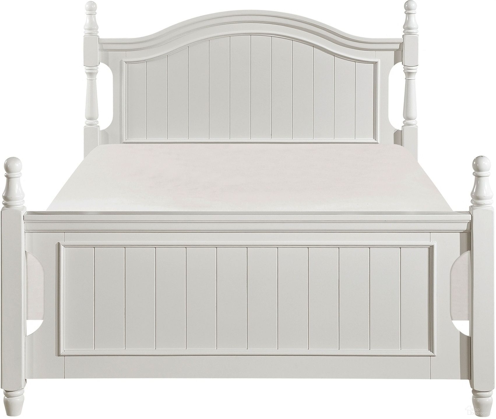 The appearance of Clementine Full Platform Bed In White designed by Homelegance in the transitional interior design. This white piece of furniture was selected by 1StopBedrooms from Clementine Collection to add a touch of cosiness and style into your home. Sku: B1799F-1;B1799F-2;B1799T-3. Bed Type: Poster Bed. Material: Wood. Bed Size: Full.