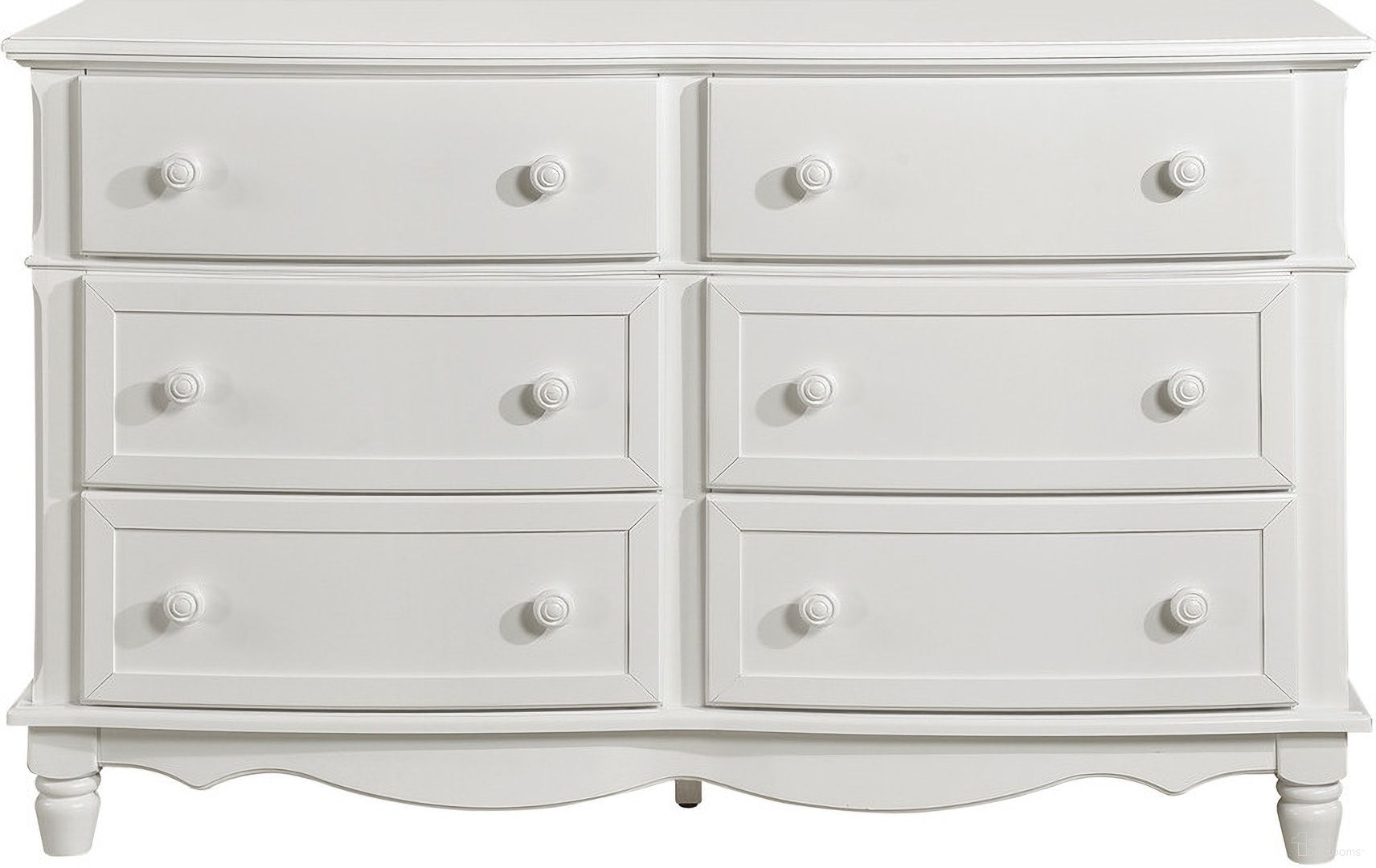 The appearance of Clementine White Youth Dresser designed by Homelegance in the traditional interior design. This white piece of furniture  was selected by 1StopBedrooms from Clementine Collection to add a touch of cosiness and style into your home. Sku: B1799-5. Material: Wood.