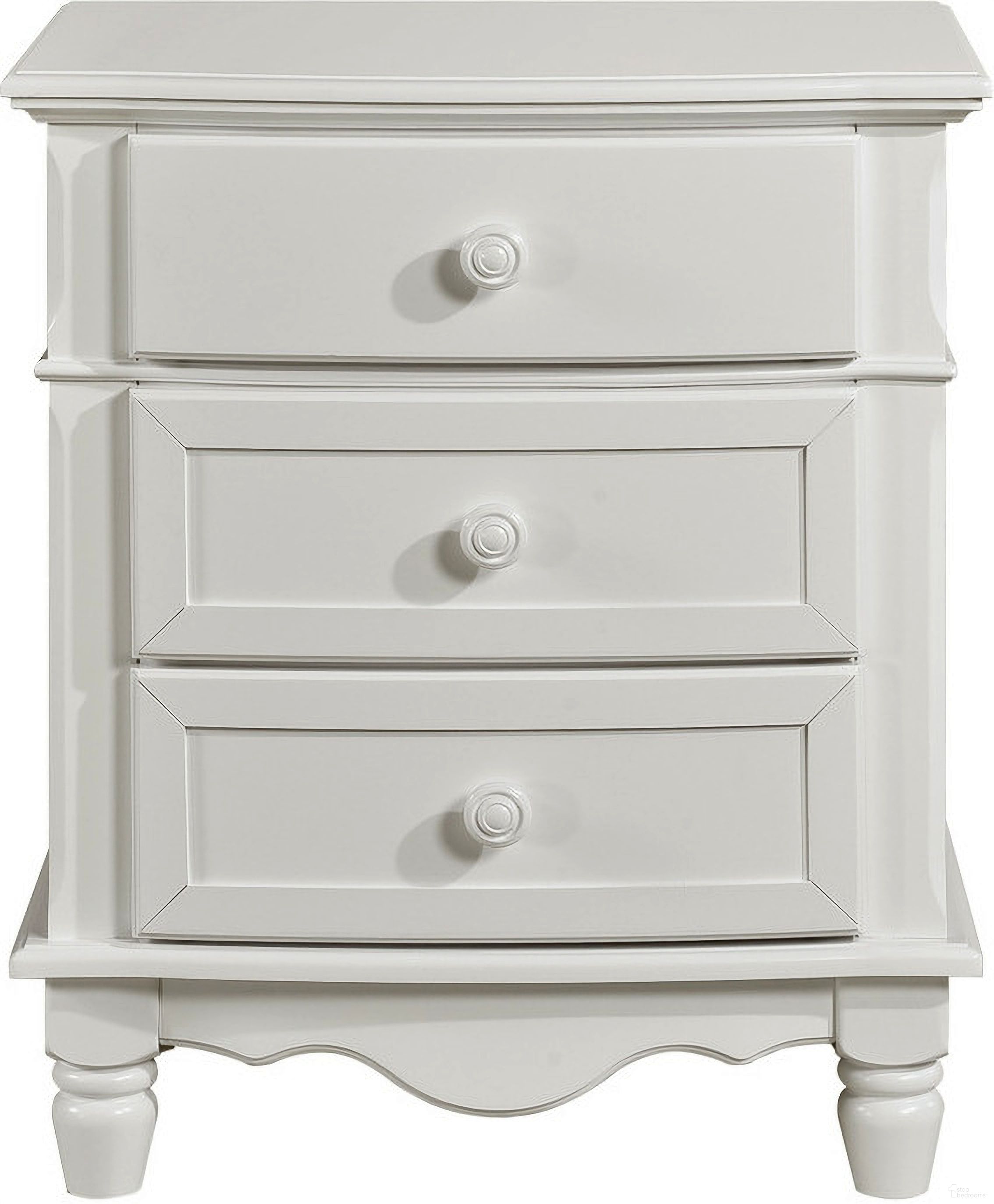 The appearance of Clementine Youth Night Stands In White designed by Homelegance in the transitional interior design. This white piece of furniture was selected by 1StopBedrooms from Clementine Collection to add a touch of cosiness and style into your home. Sku: B1799-4. Material: Wood.