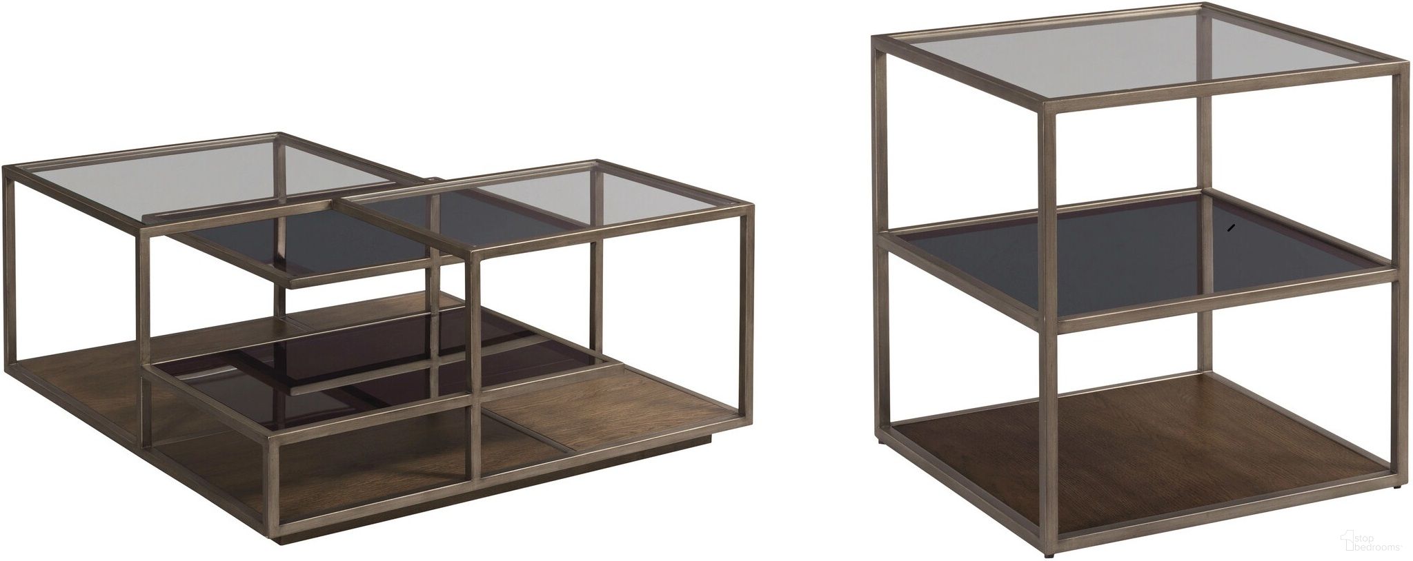 The appearance of Cleo Occasional Table Set In Deep Brown designed by Hammary in the modern / contemporary interior design. This deep brown piece of furniture  was selected by 1StopBedrooms from Cleo Collection to add a touch of cosiness and style into your home. Sku: 257-910;257-915. Material: Wood.
