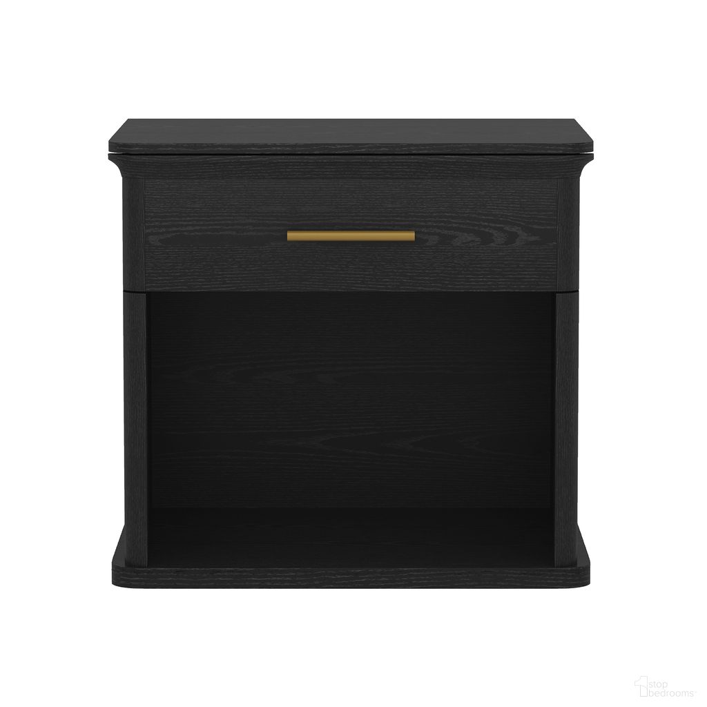 Clifford 1-Drawer Nightstand In Black