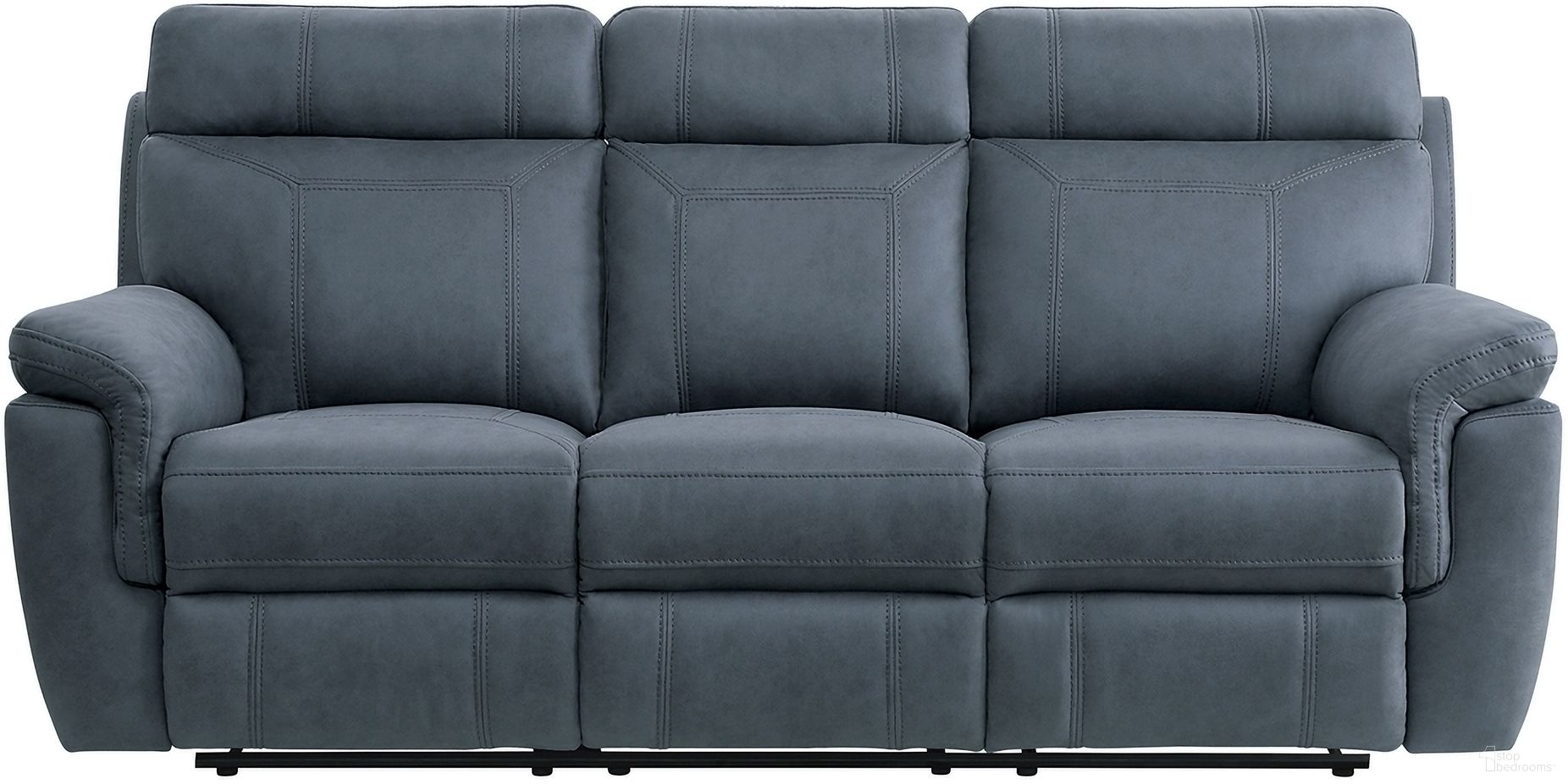 The appearance of Clifton Blue Double Reclining Sofa With Drop Down Cup Holders designed by Homelegance in the modern / contemporary interior design. This blue piece of furniture was selected by 1StopBedrooms from Clifton Collection to add a touch of cosiness and style into your home. Sku: 9301BUE-3. Material: Microfiber.