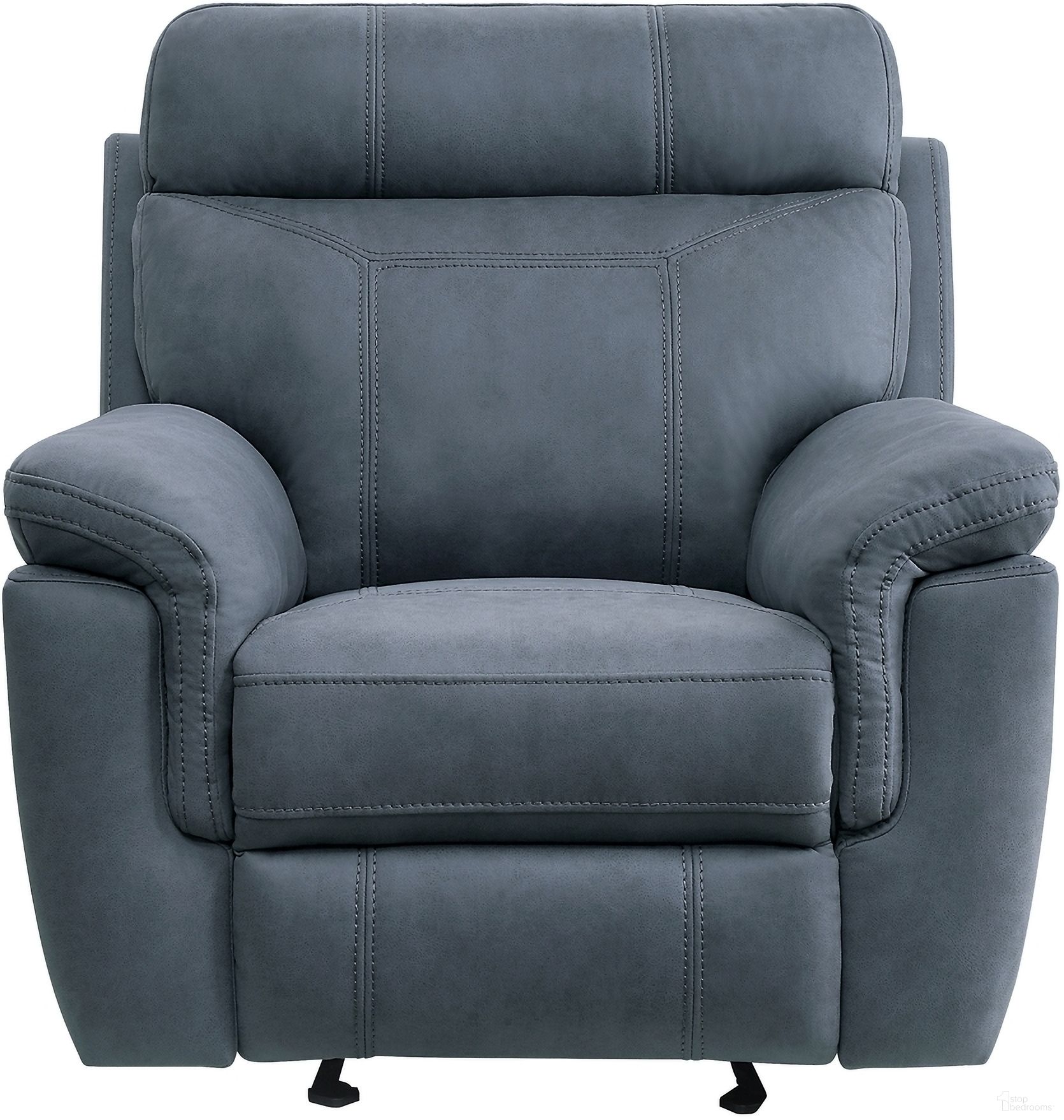 The appearance of Clifton Blue Glider Reclining Chair designed by Homelegance in the modern / contemporary interior design. This blue piece of furniture was selected by 1StopBedrooms from Clifton Collection to add a touch of cosiness and style into your home. Sku: 9301BUE-1. Material: Microfiber.