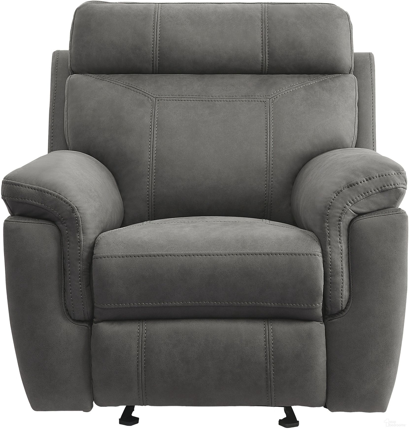 The appearance of Clifton Gray Glider Reclining Chair designed by Homelegance in the modern / contemporary interior design. This gray piece of furniture was selected by 1StopBedrooms from Clifton Collection to add a touch of cosiness and style into your home. Sku: 9301GRY-1. Material: Microfiber.