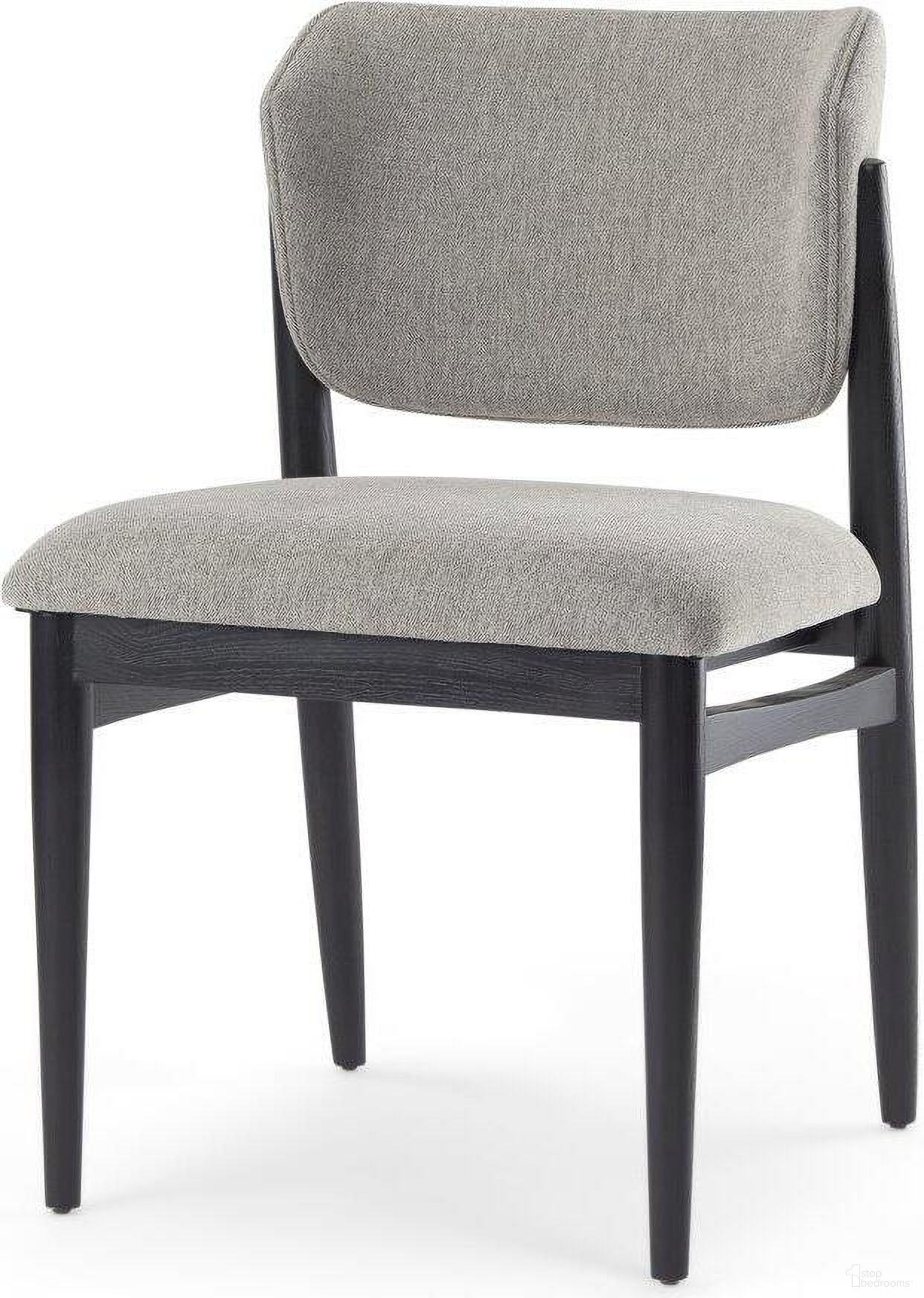 The appearance of Cline Gray Fabric With Black Wood Dining Chair designed by Mercana in the modern / contemporary interior design. This black and gray piece of furniture  was selected by 1StopBedrooms from Cline Collection to add a touch of cosiness and style into your home. Sku: 69830. Material: Wood. Chair Type: Side Chair.