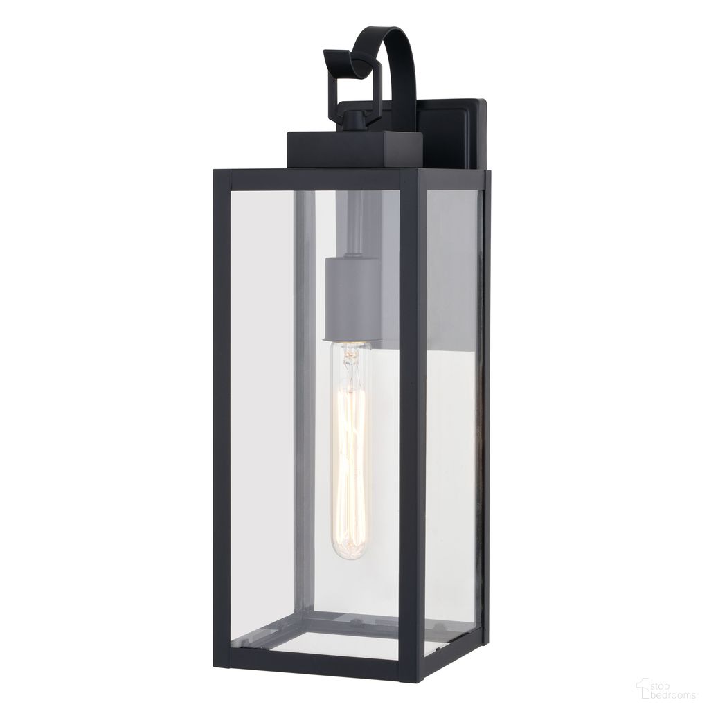The appearance of Clinton 6 Inch Outdoor Wall Light In Matte Black designed by Vaxcel in the transitional interior design. This matte black piece of furniture  was selected by 1StopBedrooms from Clinton Collection to add a touch of cosiness and style into your home. Sku: T0745. Material: Steel.