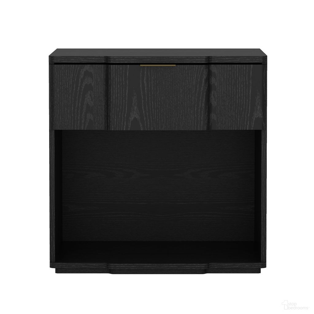 Clive 22 Inch 1-Drawer Nightstand In Black