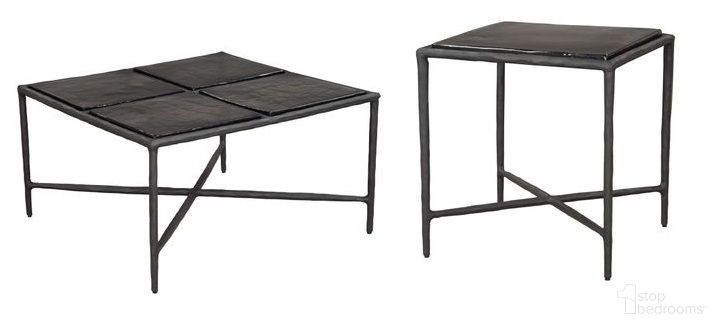 The appearance of Cloe Occasional Table Set In Black designed by Zuo Modern in the modern / contemporary interior design. This black piece of furniture  was selected by 1StopBedrooms from Cloe Collection to add a touch of cosiness and style into your home. Sku: 110620;110619. Material: Aluminum.
