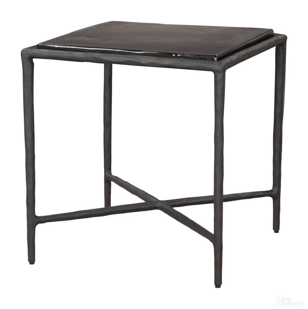 The appearance of Cloe Side Table In Black designed by Zuo Modern in the modern / contemporary interior design. This black piece of furniture  was selected by 1StopBedrooms from Cloe Collection to add a touch of cosiness and style into your home. Sku: 110619. Material: Aluminum.