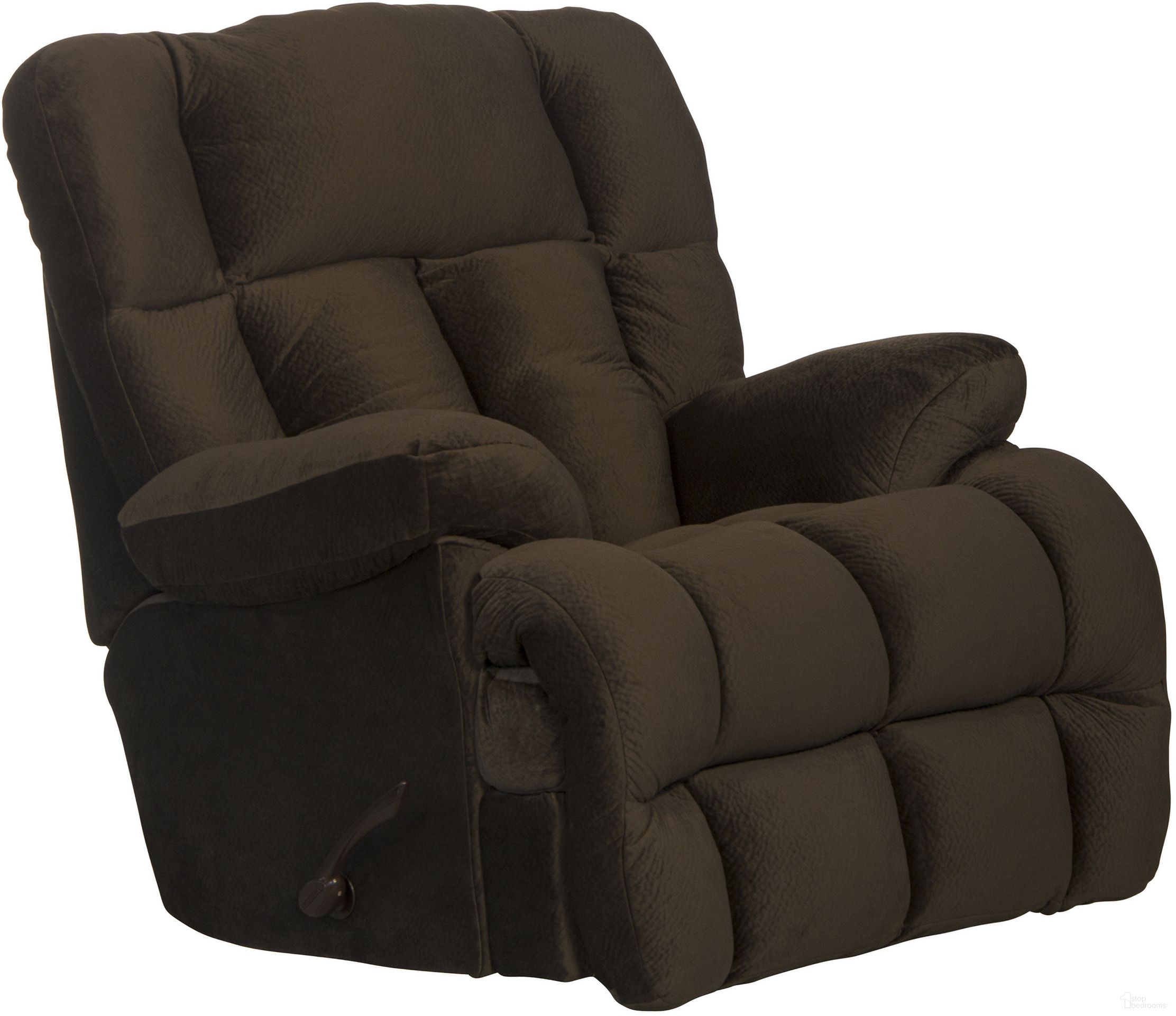 The appearance of Cloud 12 Rocker Recliner In Chocolate designed by Catnapper in the traditional interior design. This chocolate piece of furniture was selected by 1StopBedrooms from Cloud 12 Collection to add a touch of cosiness and style into your home. Sku: 65412233409. Material: Fabric.