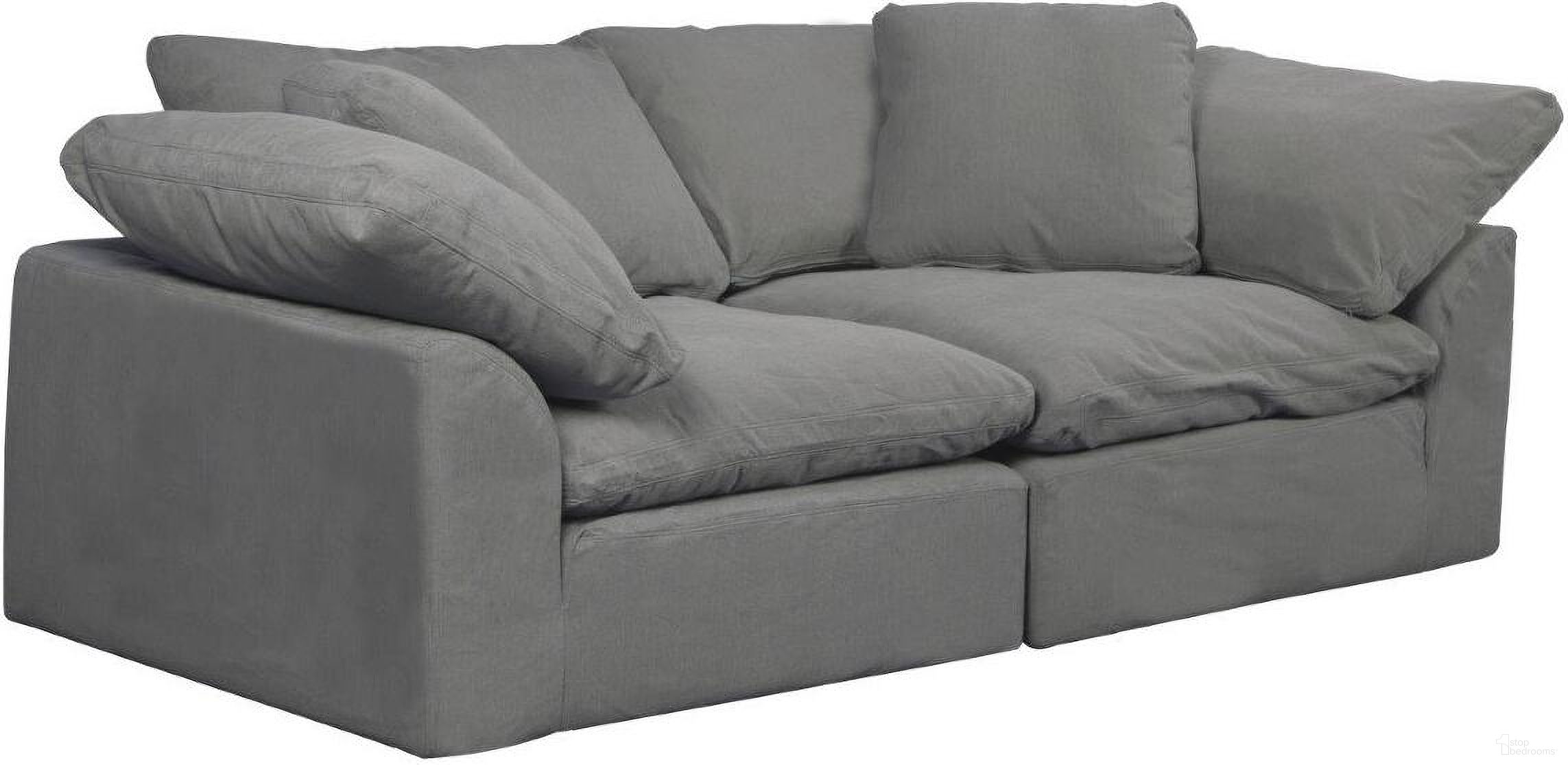 The appearance of Cloud Puff Gray 2 Piece Slipcovered Modular Sectional Sofa designed by Sunset Trading in the modern / contemporary interior design. This grey piece of furniture  was selected by 1StopBedrooms from Cloud Puff Collection to add a touch of cosiness and style into your home. Sku: SU-145851-391094;SU-145851-391094. Material: Performance Fabric. Layout: Modular.