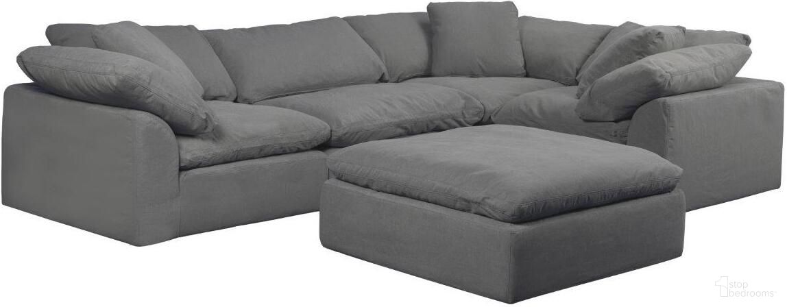 The appearance of Cloud Puff Gray 5 Piece Slipcovered Modular L Shaped Sectional Sofa with Ottoman designed by Sunset Trading in the modern / contemporary interior design. This grey piece of furniture was selected by 1StopBedrooms from Cloud Puff Collection to add a touch of cosiness and style into your home. Sku: SU-145851-391094;SU-145851-391094;SU-145851-391094;SU-145837-391094;SU-145830-391094. Material: Performance Fabric. Layout: L-Shape.