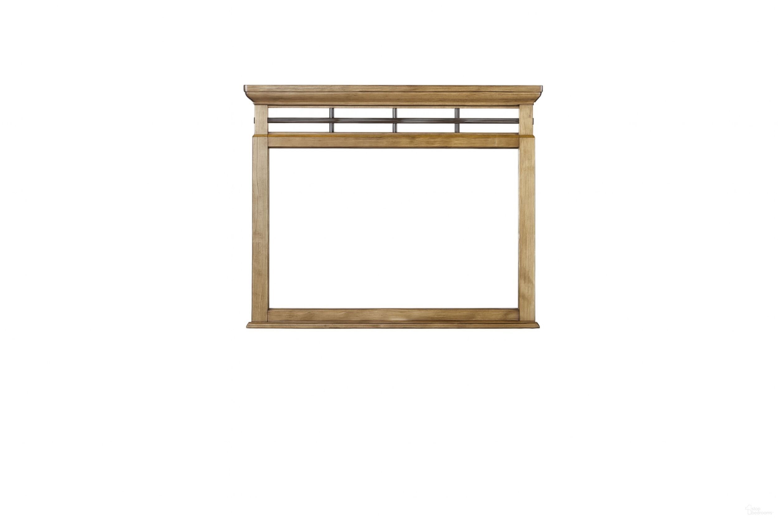 The appearance of Clover Ridge Mirror In Carmel designed by Bernell in the traditional interior design. This carmel piece of furniture was selected by 1StopBedrooms from Clover Ridge Collection to add a touch of cosiness and style into your home. Sku: 1921-140-C. Material: Oak Veneer.