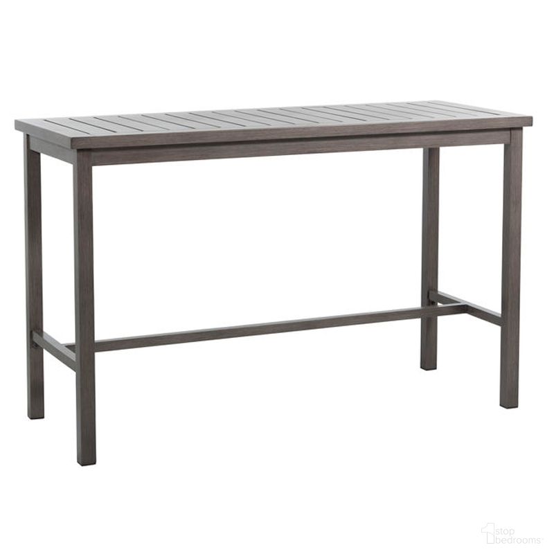 The appearance of Club Aluminum Bar Table In Slate Gray designed by Summer Classics in the transitional interior design. This slate gray piece of furniture  was selected by 1StopBedrooms from Club Aluminum Collection to add a touch of cosiness and style into your home. Sku: 332731. Material: Aluminum.