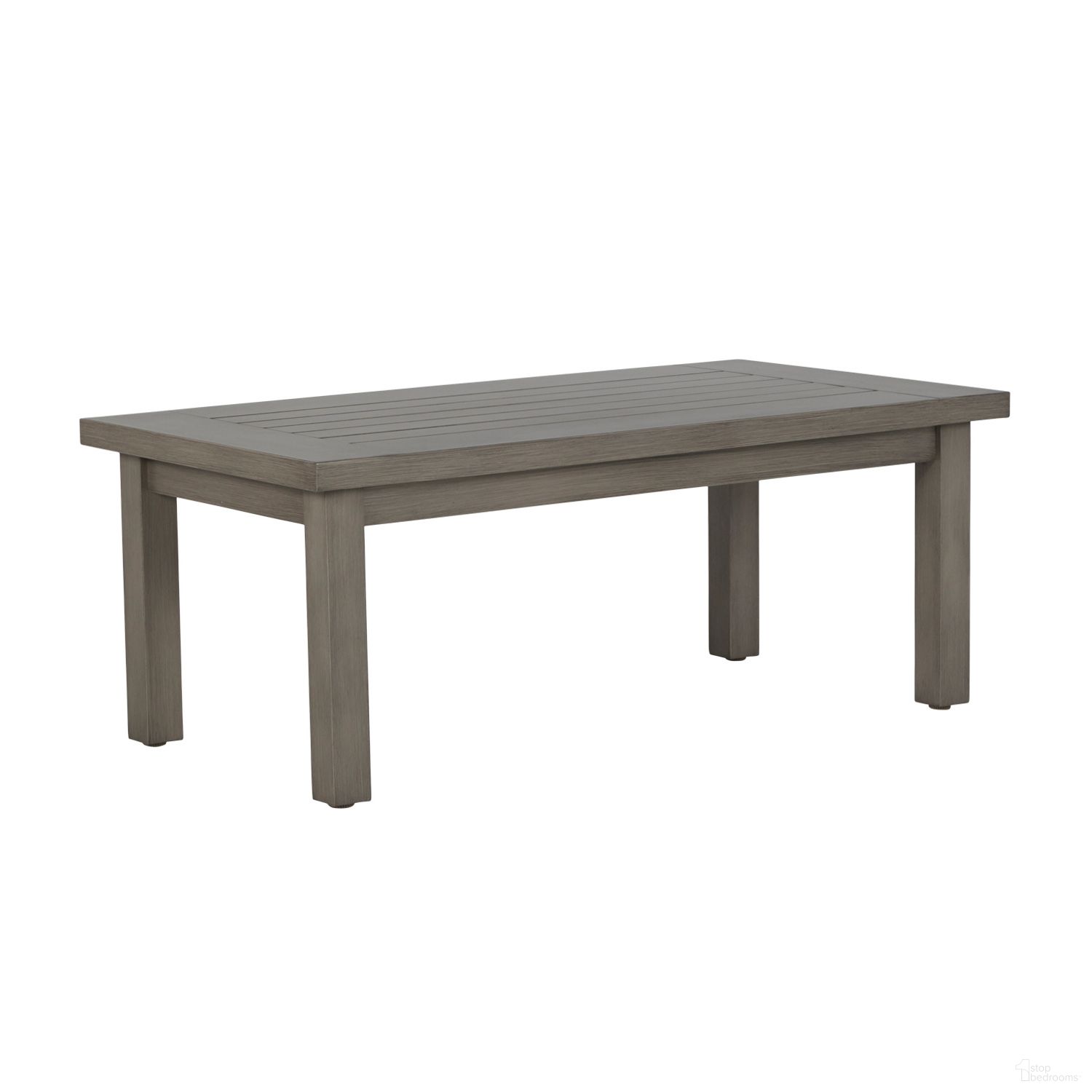 The appearance of Club Aluminum Rectangular Coffee Table In Oyster designed by Summer Classics in the transitional interior design. This oyster piece of furniture was selected by 1StopBedrooms from Club Aluminum Collection to add a touch of cosiness and style into your home. Sku: 332324. Material: Aluminum.