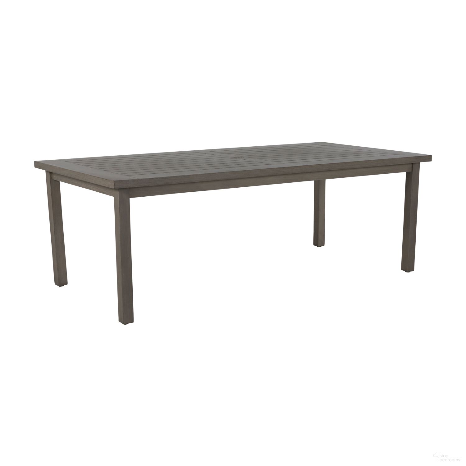 The appearance of Club Aluminum Rectangular Dining Table In Oyster designed by Summer Classics in the transitional interior design. This oyster piece of furniture  was selected by 1StopBedrooms from Club Aluminum Collection to add a touch of cosiness and style into your home. Sku: 334224. Table Base Style: Legs. Material: Aluminum. Table Top Shape: Rectangular. Size: 43" x 86".