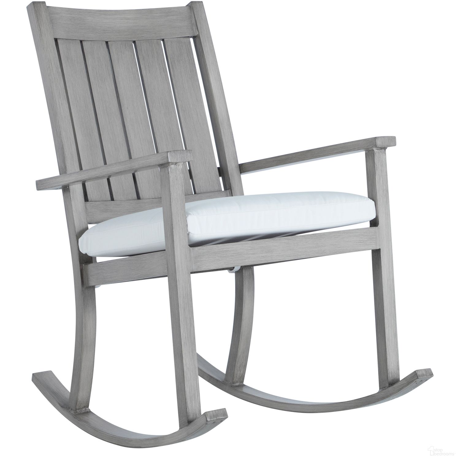 The appearance of Club Aluminum Slatted Rocker In Bali Pearl designed by Summer Classics in the transitional interior design. This bali pearl piece of furniture was selected by 1StopBedrooms from Club Aluminum Collection to add a touch of cosiness and style into your home. Sku: 333424+C0154219N. Material: Aluminum.