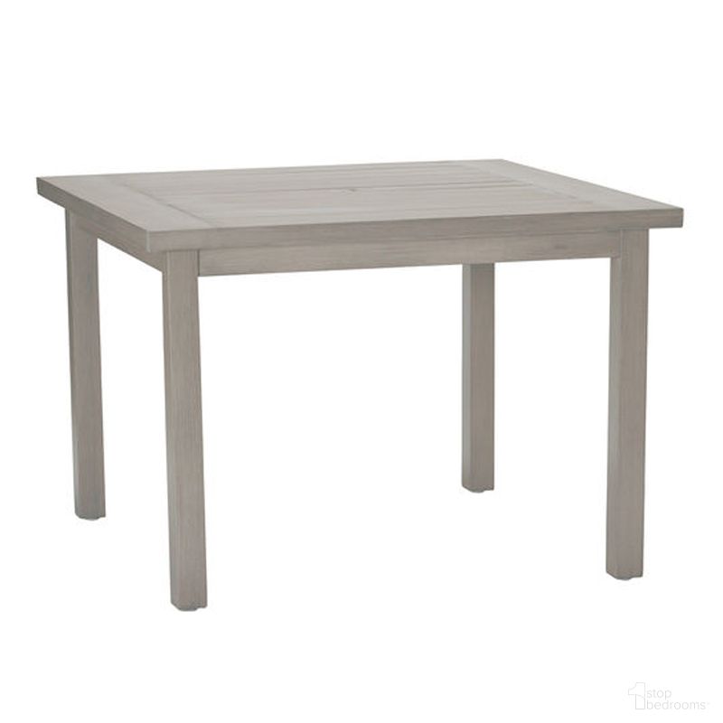 The appearance of Club Aluminum Square Dining Table In Oyster designed by Summer Classics in the transitional interior design. This oyster piece of furniture was selected by 1StopBedrooms from Club Aluminum Collection to add a touch of cosiness and style into your home. Sku: 333224. Table Base Style: Legs. Table Top Shape: Square. Material: Aluminum. Size: 43".