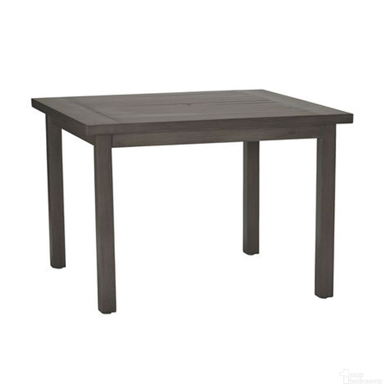 The appearance of Club Aluminum Square Dining Table In Slate Gray designed by Summer Classics in the transitional interior design. This slate gray piece of furniture was selected by 1StopBedrooms from Club Aluminum Collection to add a touch of cosiness and style into your home. Sku: 333231. Table Base Style: Legs. Table Top Shape: Square. Material: Aluminum. Size: 43".