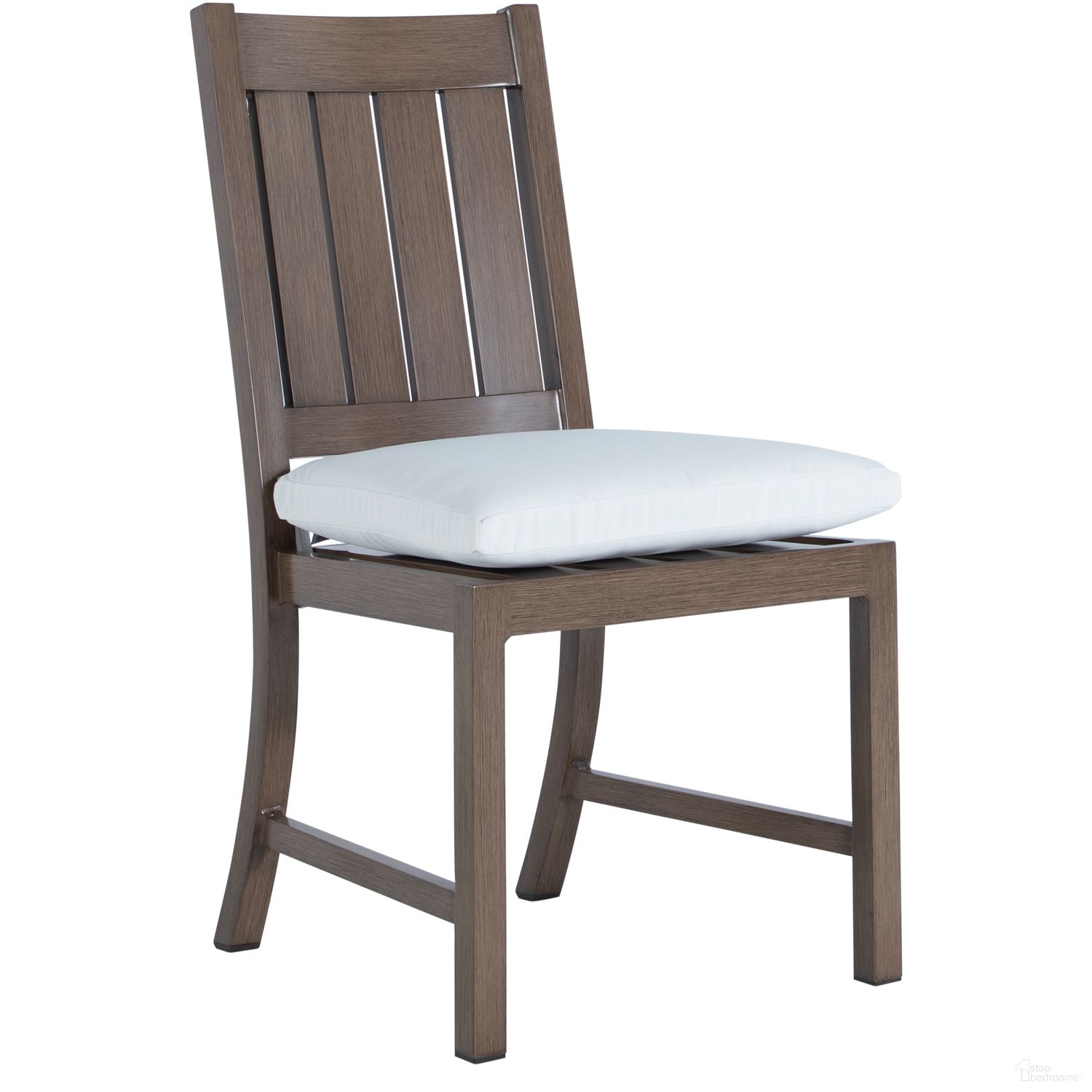 The appearance of Club and Croquet Aluminum Side Chair In Verona Fossil designed by Summer Classics in the transitional interior design. This verona fossil piece of furniture was selected by 1StopBedrooms from Club Aluminum Collection to add a touch of cosiness and style into your home. Sku: 333160+C311H3120N. Material: Aluminum.